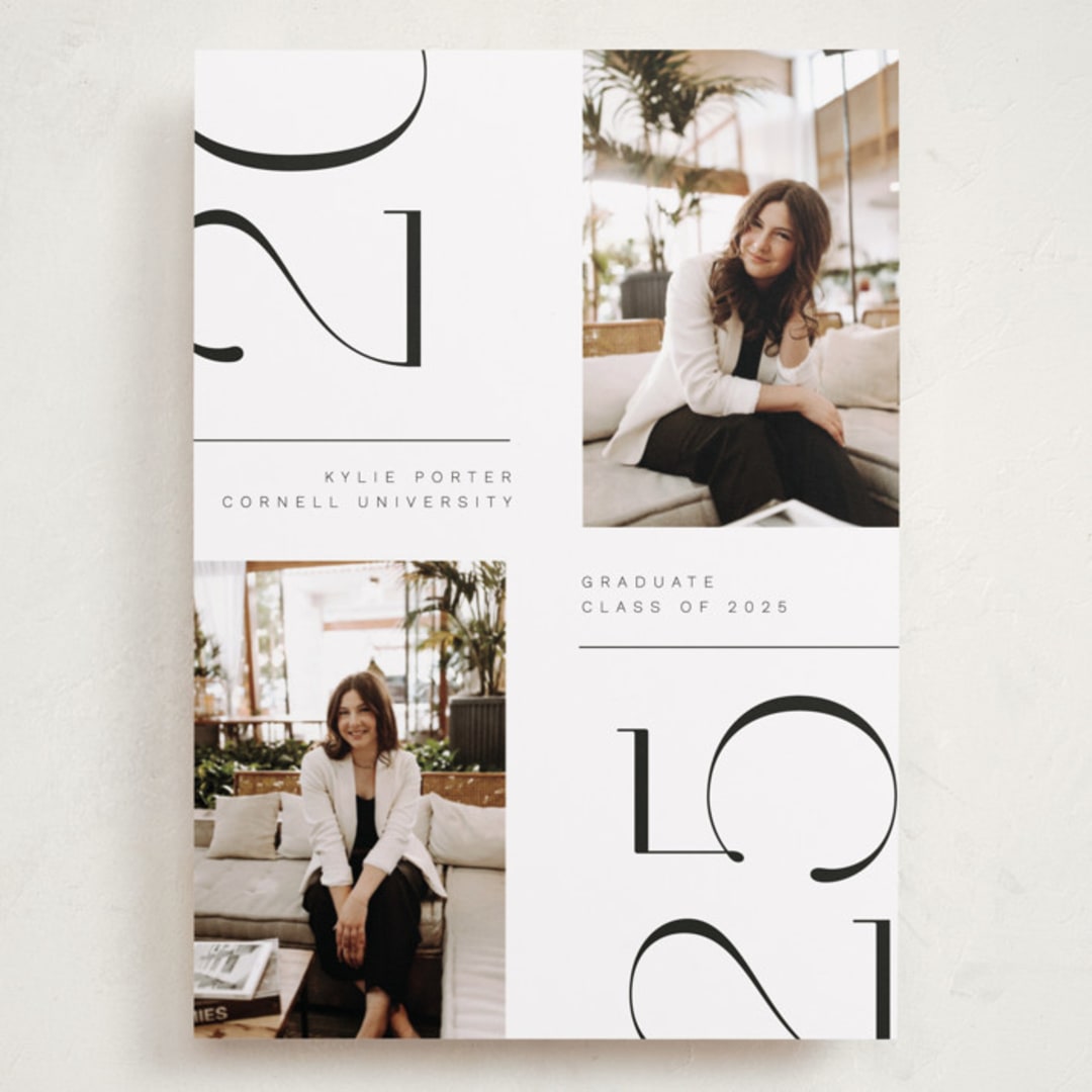 "Trim Edges" - Graduation Announcements in Pearl by David Michuki - Front