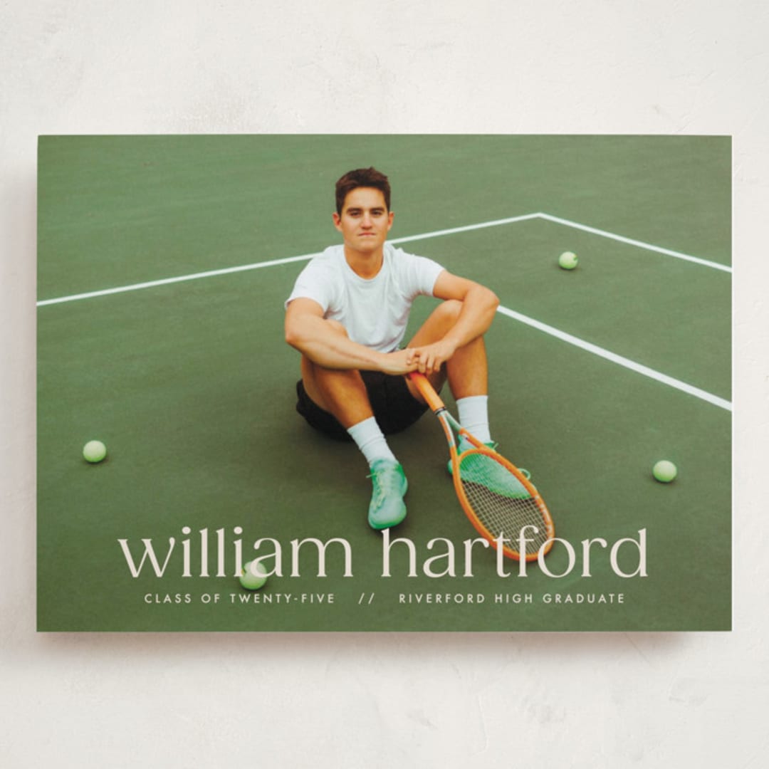 "Hartford" - Graduation Announcements in Silk by Ellen Schlegelmilch - Front