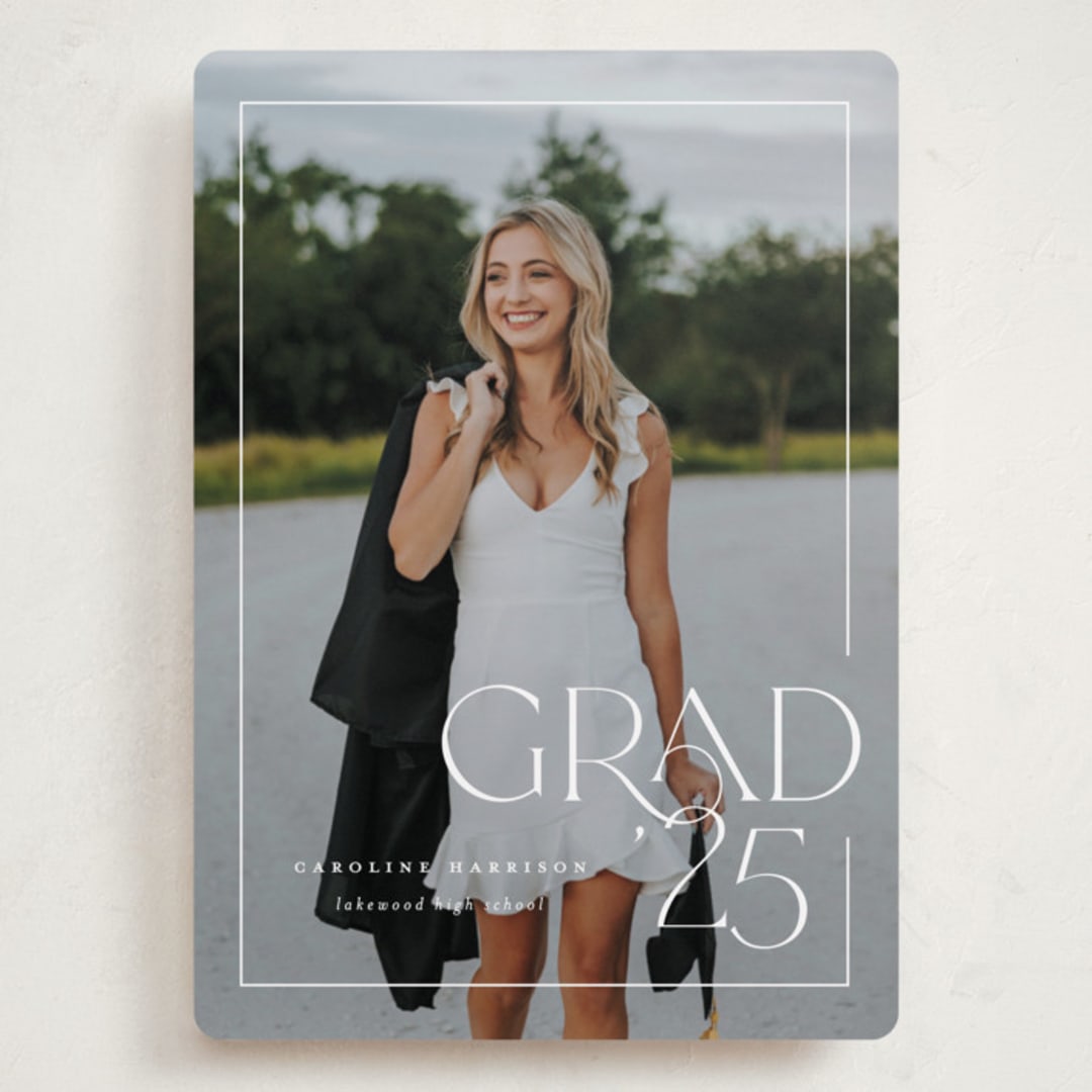 "Broken Border" - Graduation Announcements in Snow by Lauren Chism - Front
