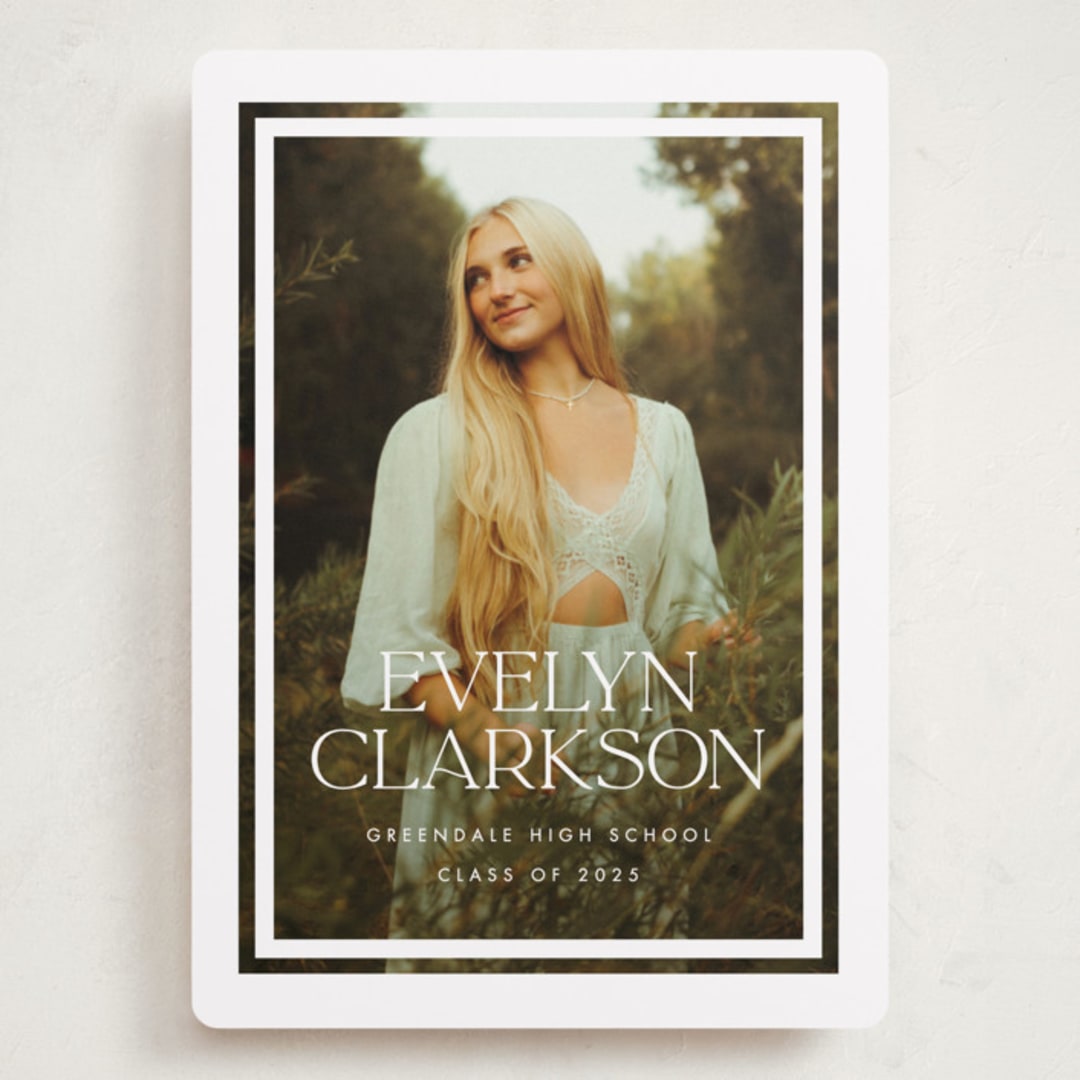 "Structural" - Graduation Announcements in Snowdrop by Snow and Ivy - Front