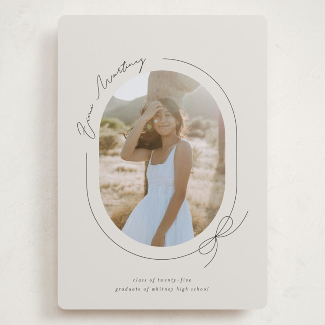 "Etna" - Graduation Announcements in Latte by Blustery August - Front