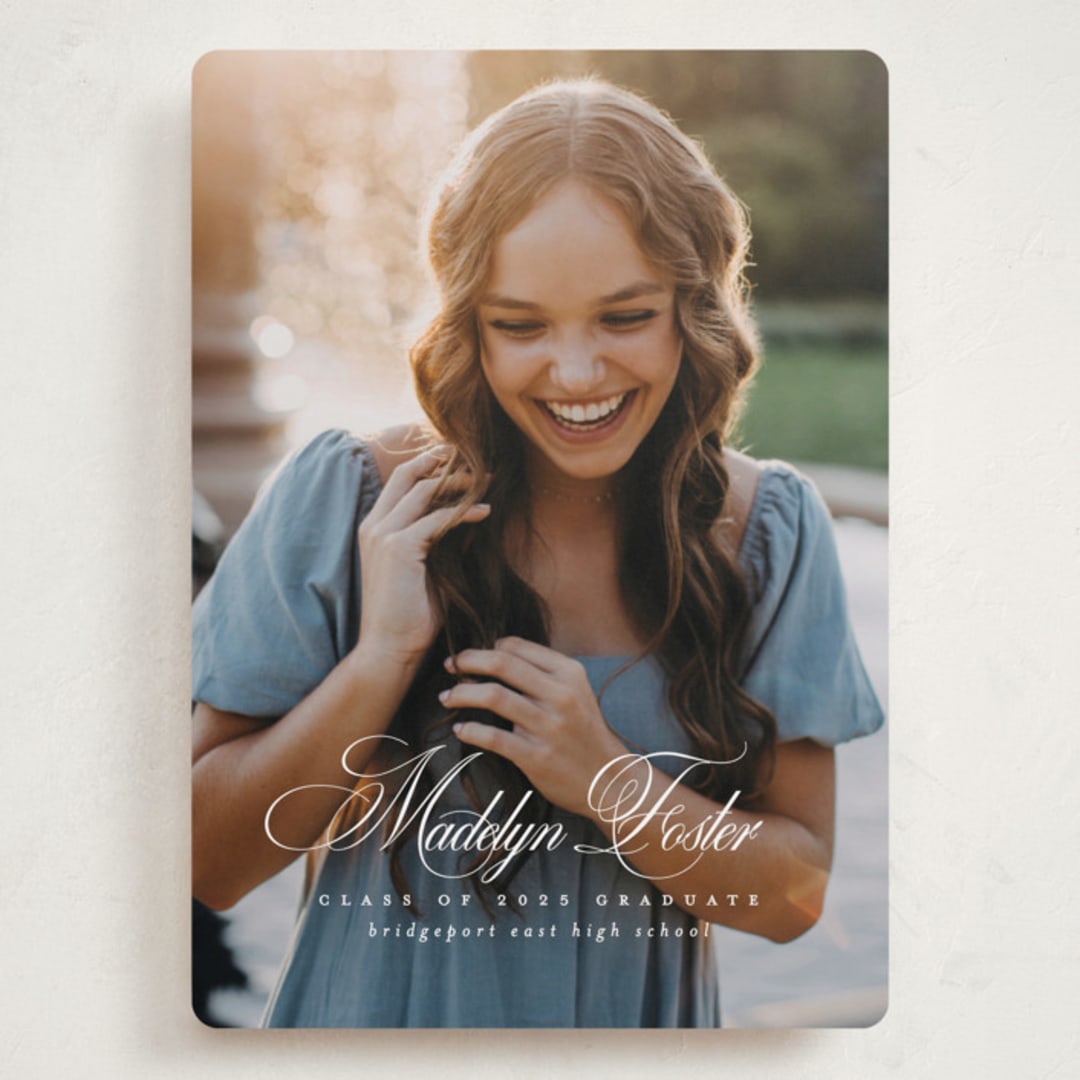 "With a flourish" - Graduation Announcements in Salt by Lea Delaveris - Front