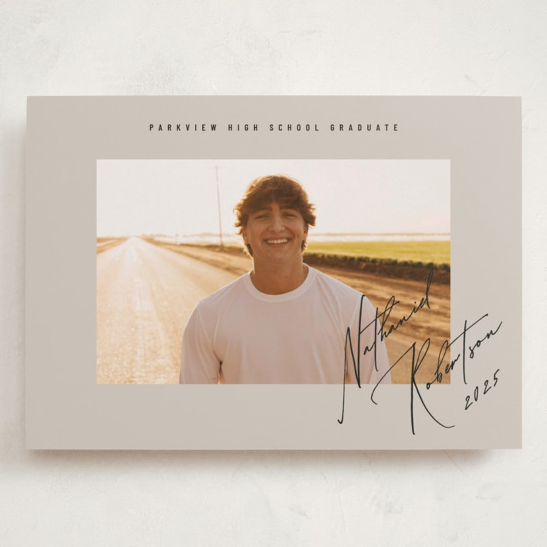 "Grad Signature" - Graduation Announcements in Sandstone by Stacy Maalouf - Front
