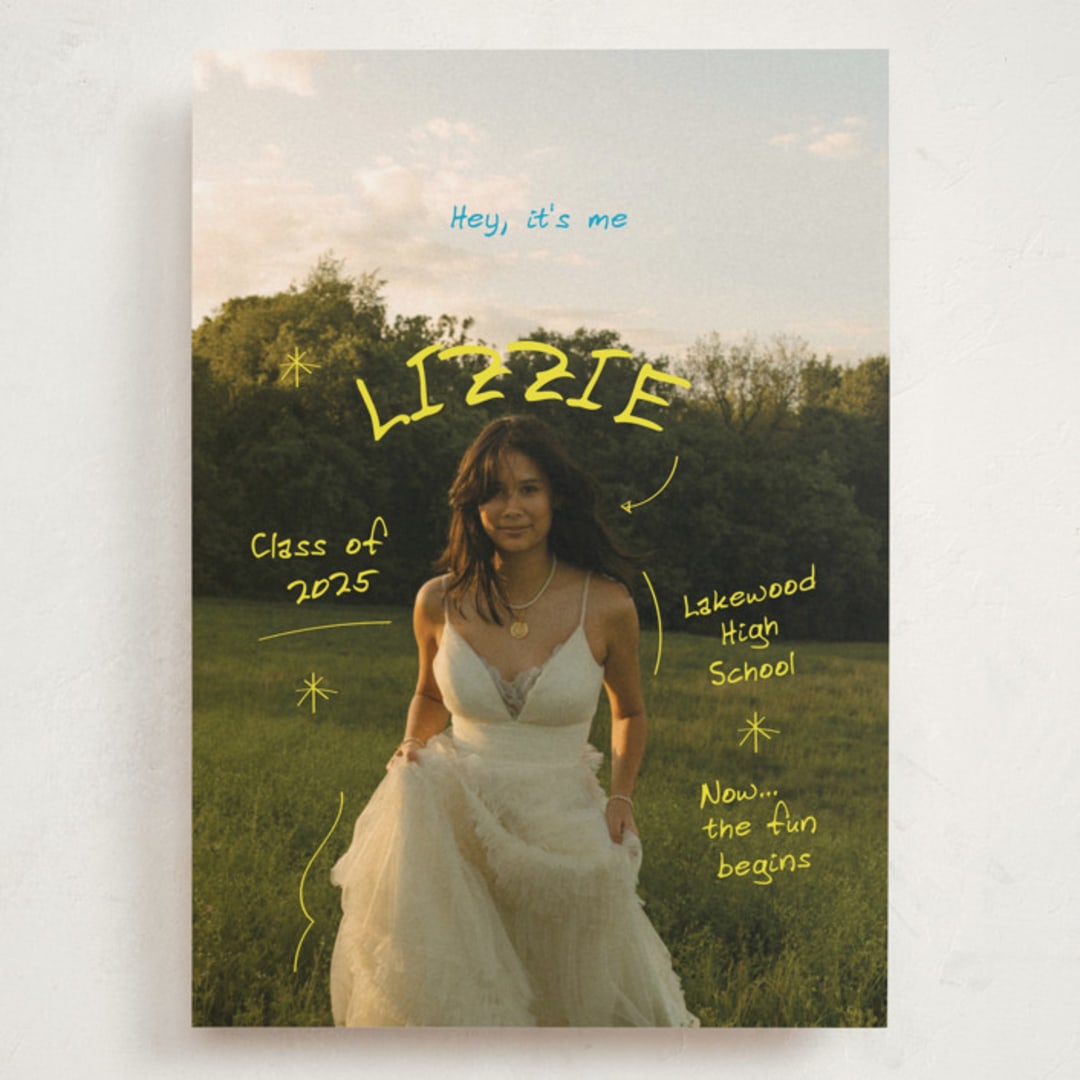 "Funtime" - Graduation Announcements in Lemon by Helena Vitto - Front