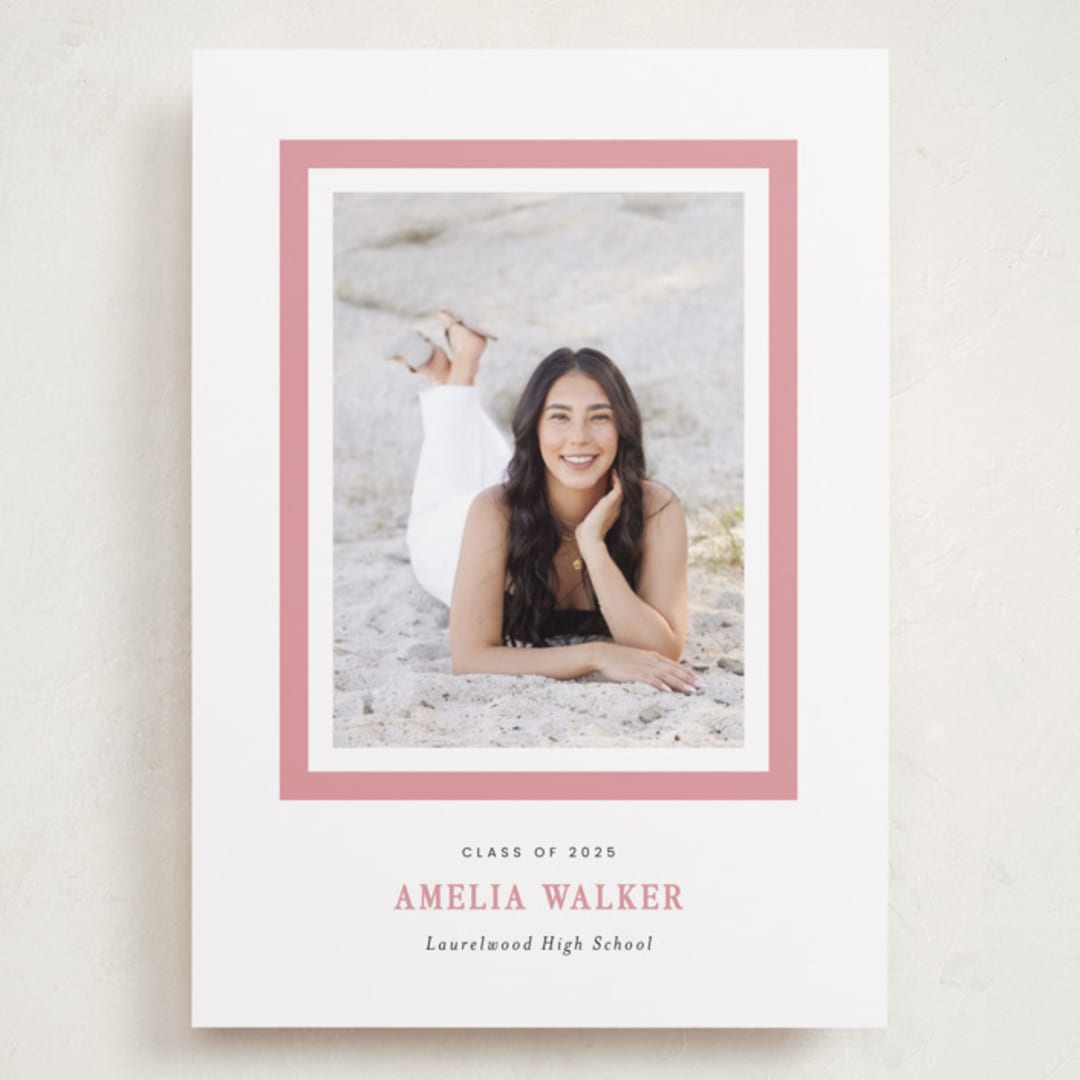 "Charm" - Graduation Announcements in Peony by Sara Hicks Malone - Front