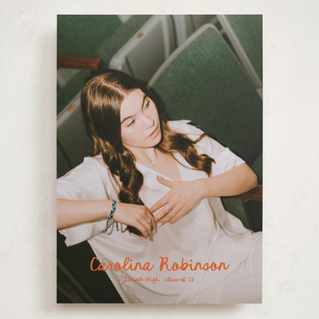 "The Edge" - Graduation Announcements in Mango by Gwen Bedat - Front