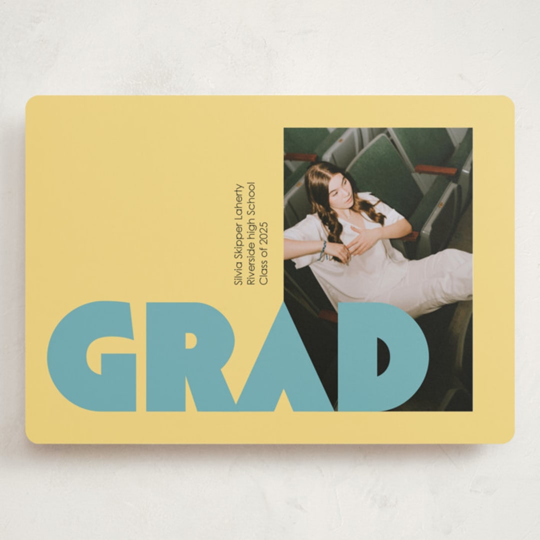 "Bold Baddie" - Graduation Announcements in Legal Pad by Claire - Front
