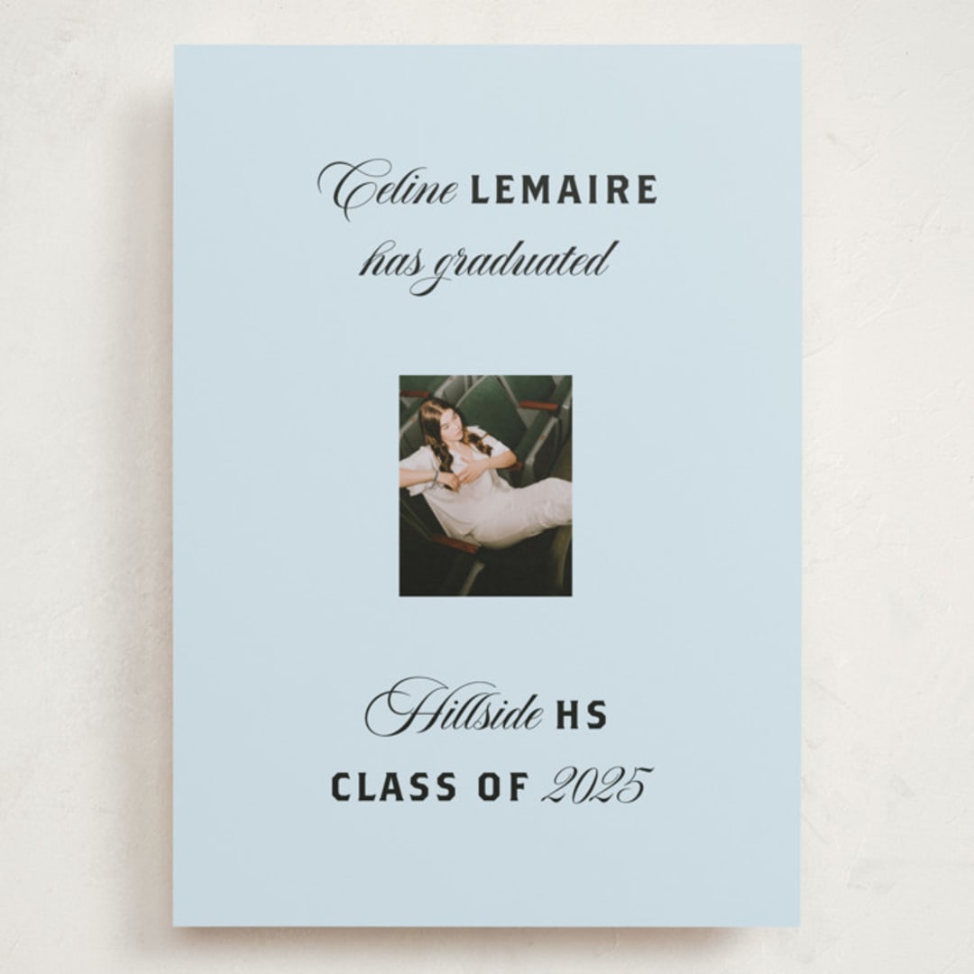 "Popular" - Graduation Announcements in Sky by Claire - Front