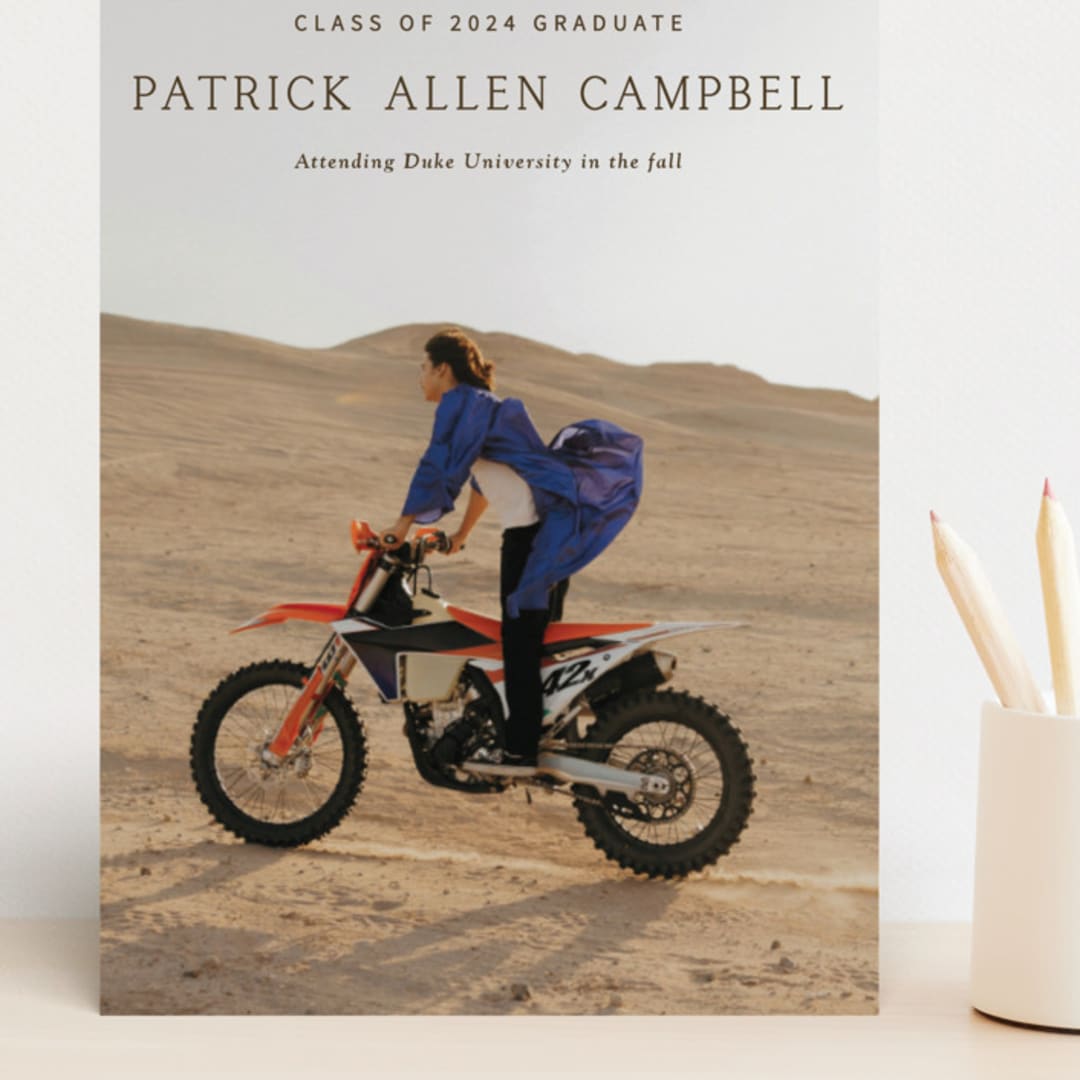 "Simply" - Graduation Announcements in Chocolate by Lisa Assenmacher - Front