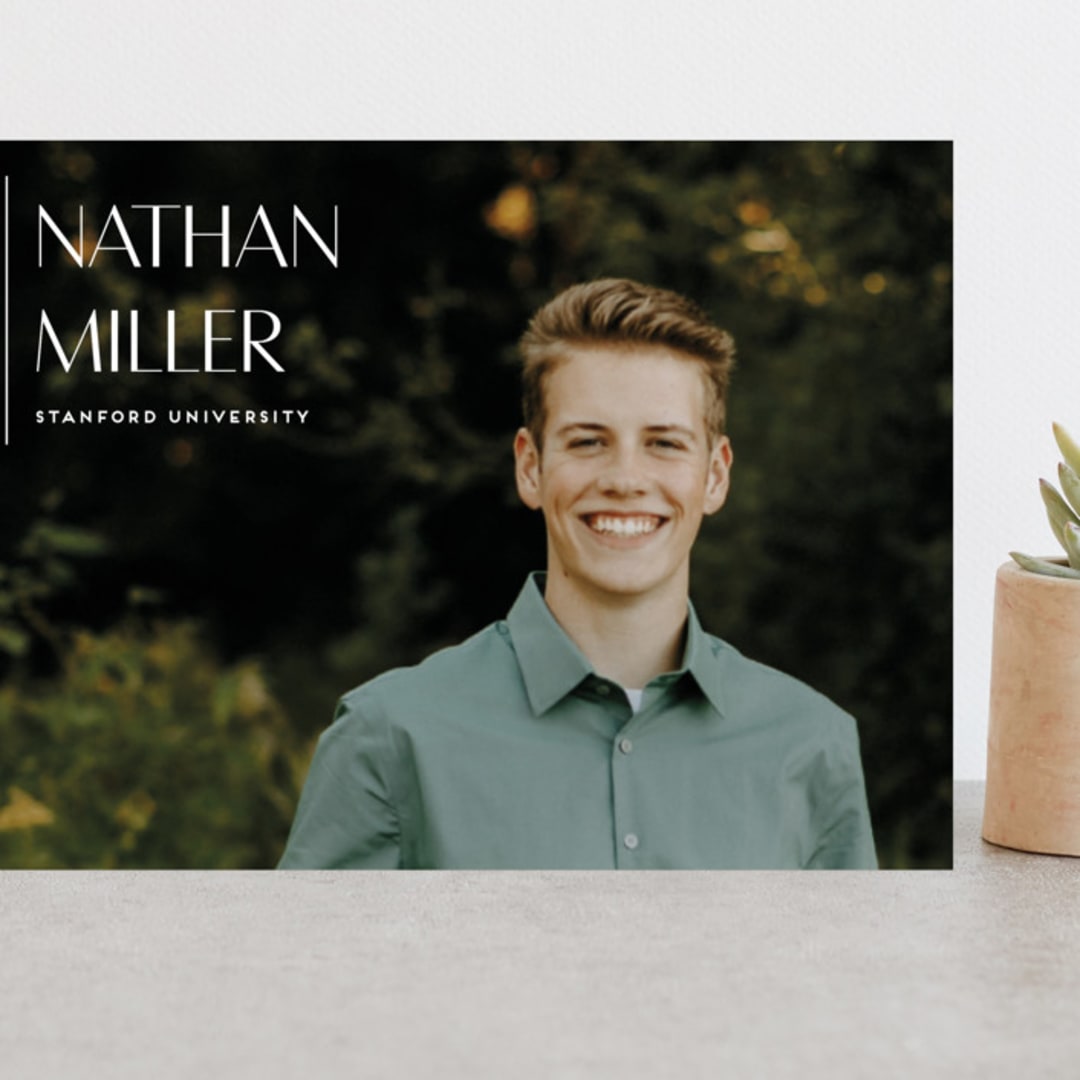 "Editorial Modern" - Graduation Announcements in Chalk by Anupama - Front