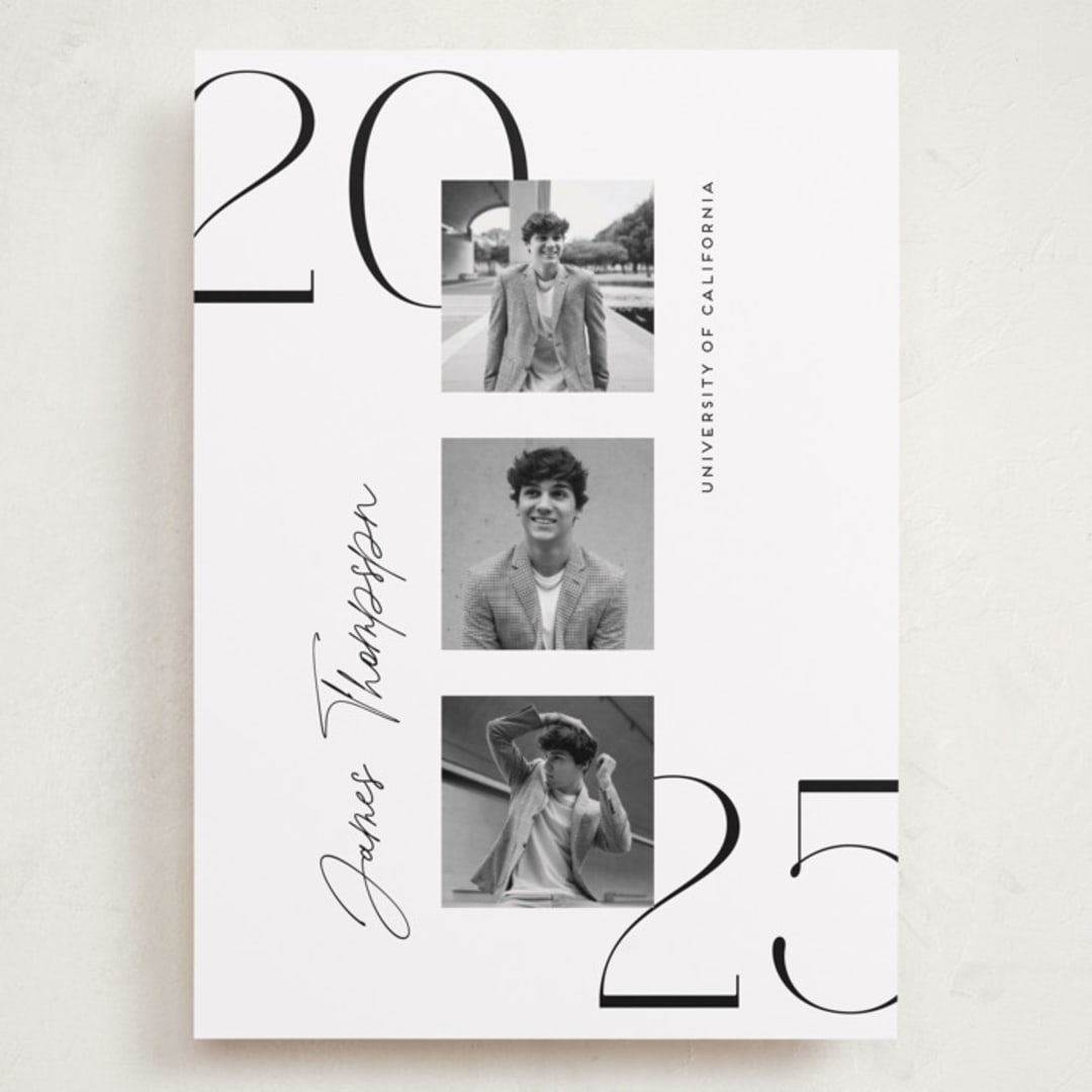 "Stacked" - Graduation Announcements in Ivory by Monika Torun - Front