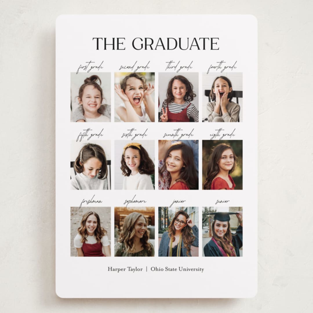 "Best Year" - Graduation Announcements in Moon by Olivia Williams - Front