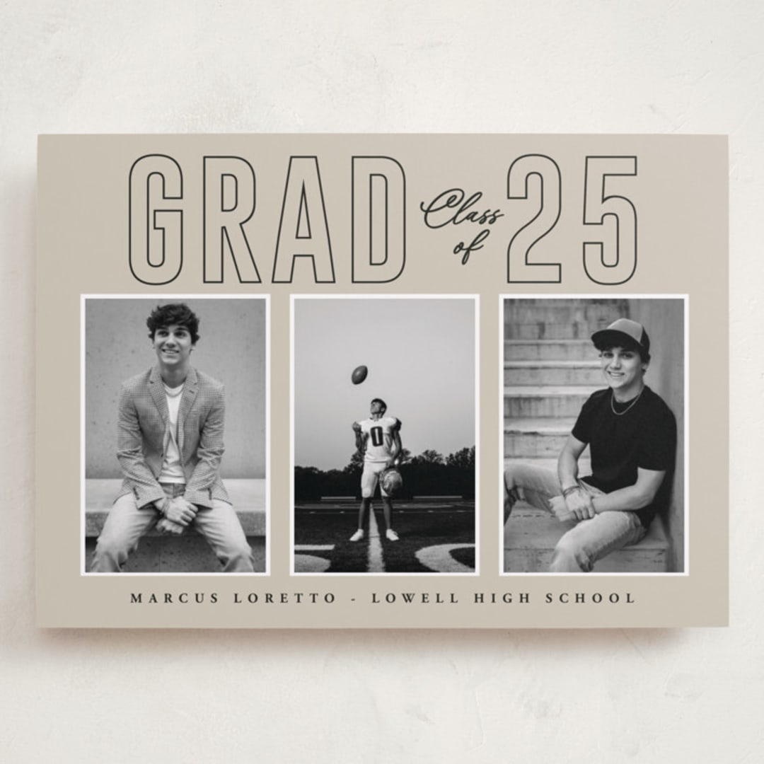 "High Score" - Graduation Announcements in Vanilla by Sherley Ferreira - Front