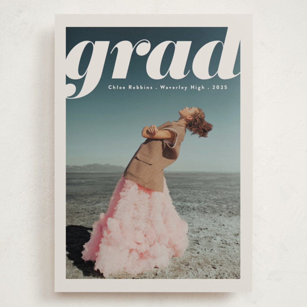 "The Cover" - Graduation Announcements in Mist by Gwen Bedat - Front