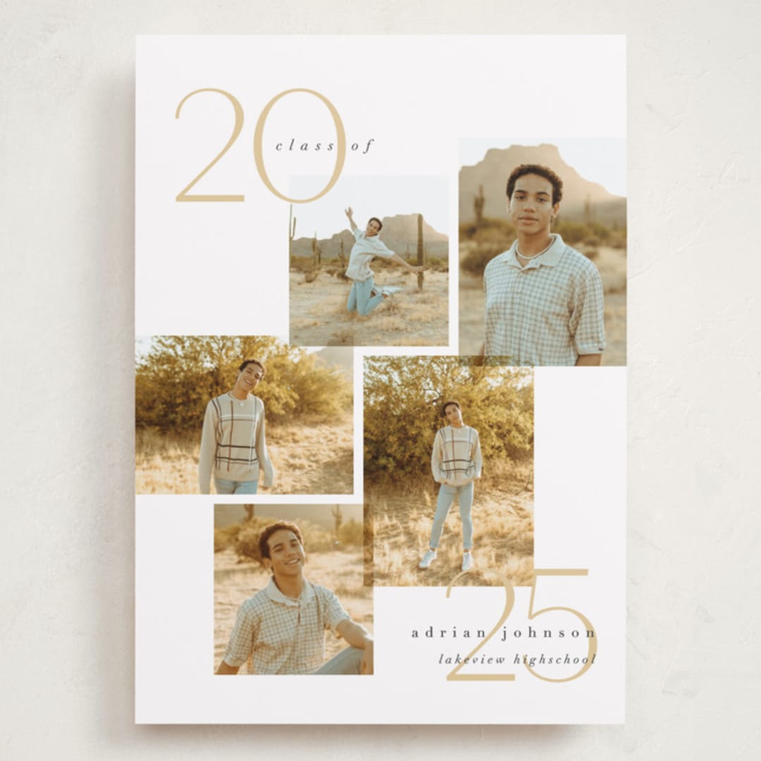 "chic five" - Graduation Announcements in Marigold by Carolyn Nicks - Front