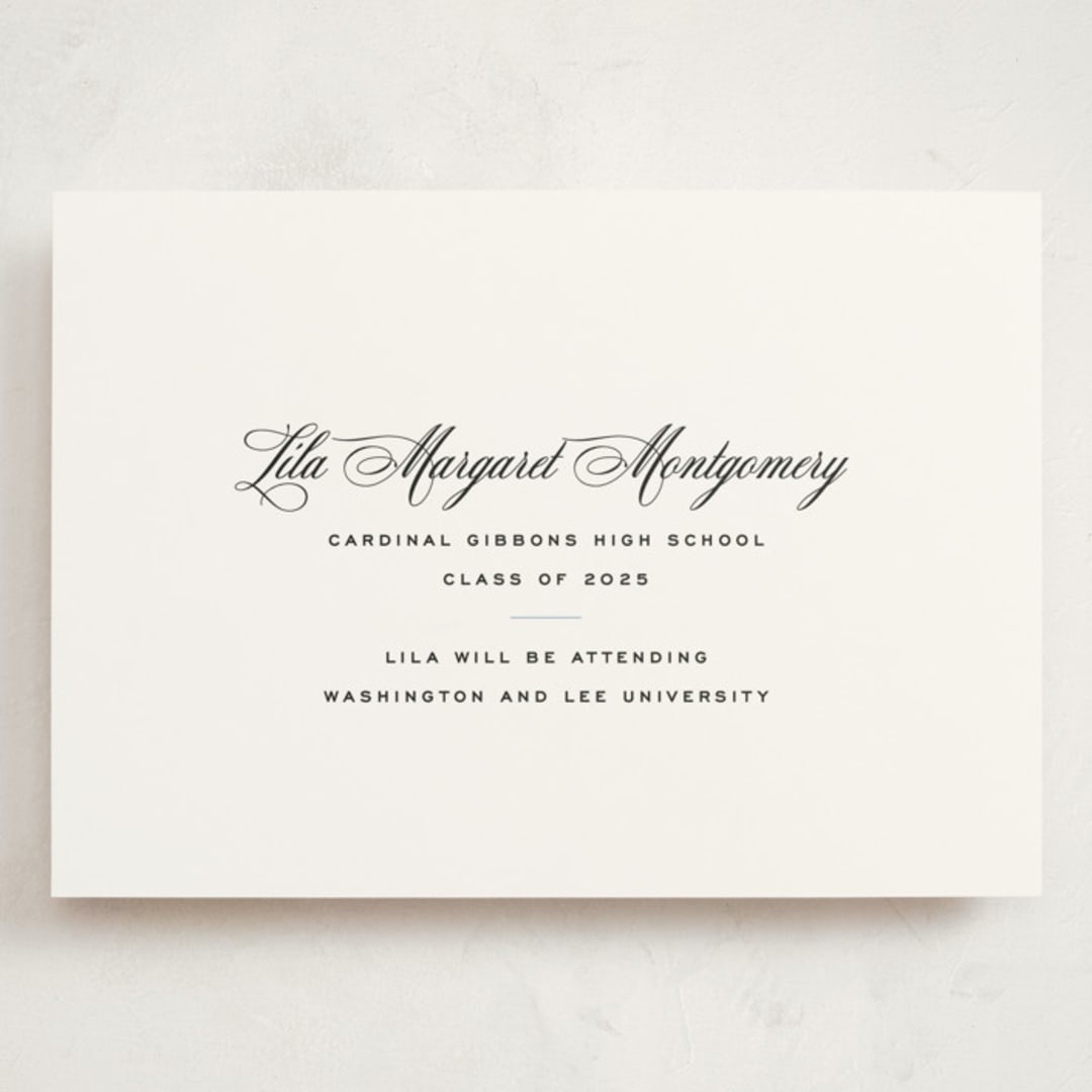 "Cannes" - Graduation Announcements in Pearl by Megan Davis - Front