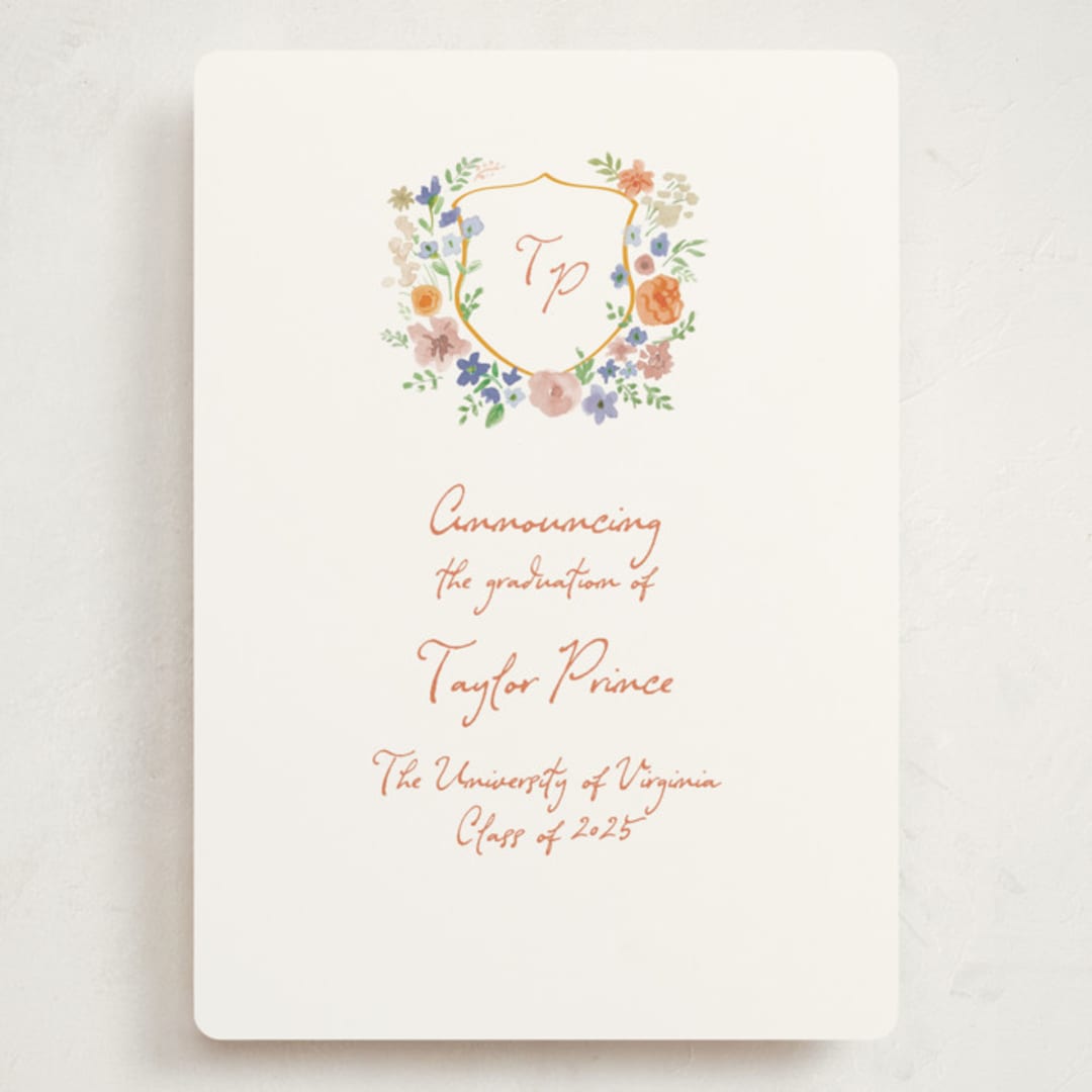"wildflowers crest" - Graduation Announcements in Hoos by Cass Loh - Front