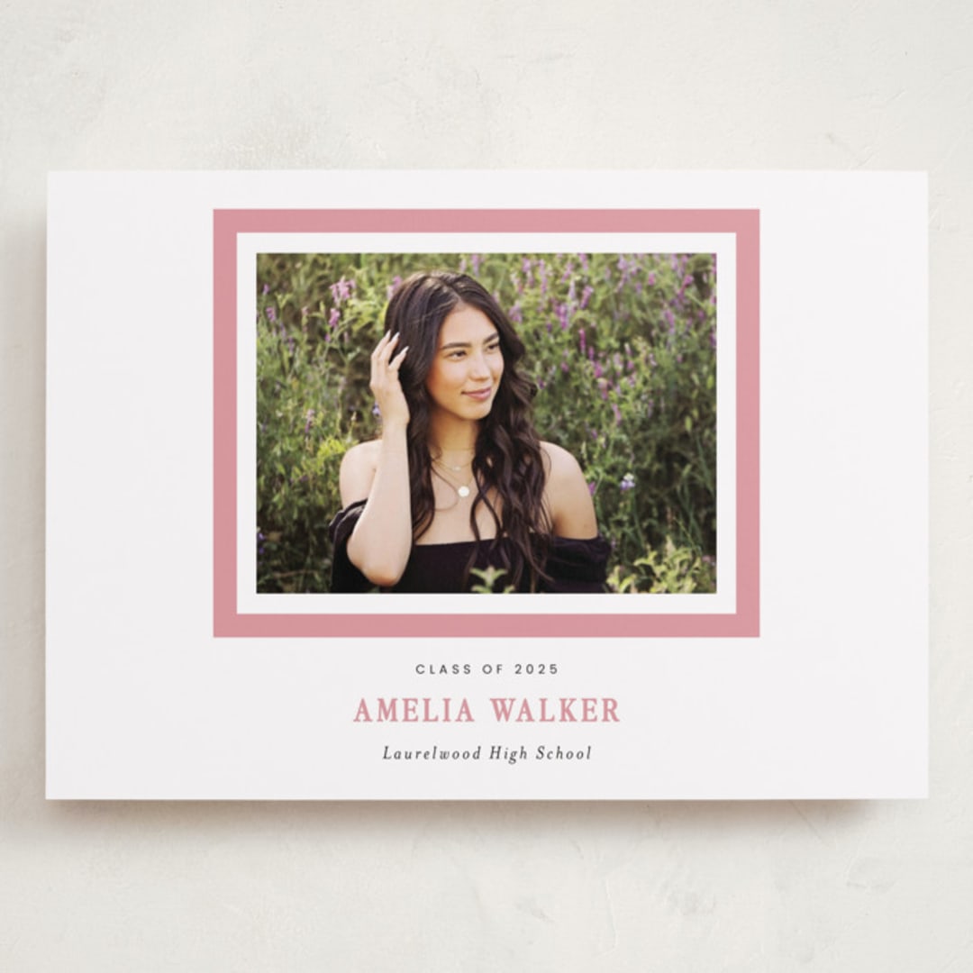 "Charm" - Graduation Announcements in Peony by Sara Hicks Malone - Front