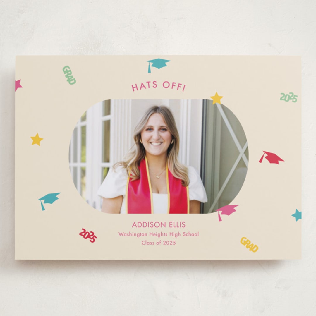 "Confetti Drop" - Graduation Announcements in Multi by Megan Cash - Front