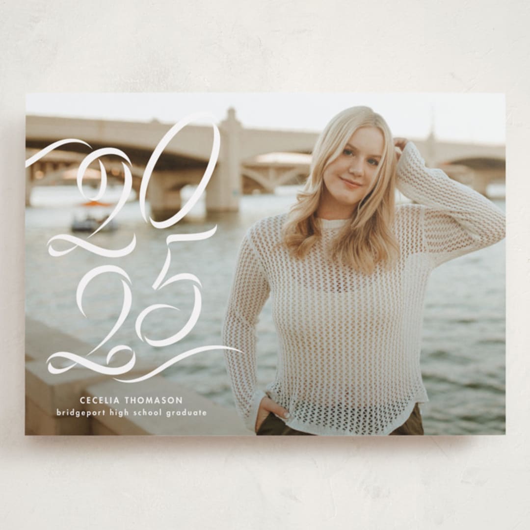 "Ribbon" - Graduation Announcements in Salt by Lea Delaveris - Front