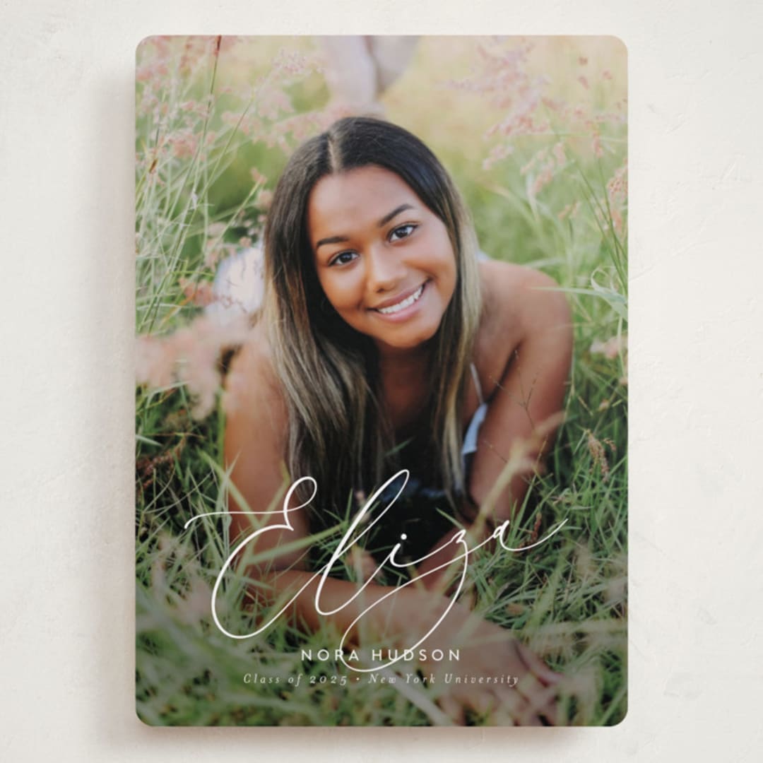 "Grand Name" - Graduation Announcements in Snow by Nicoletta Savod - Front