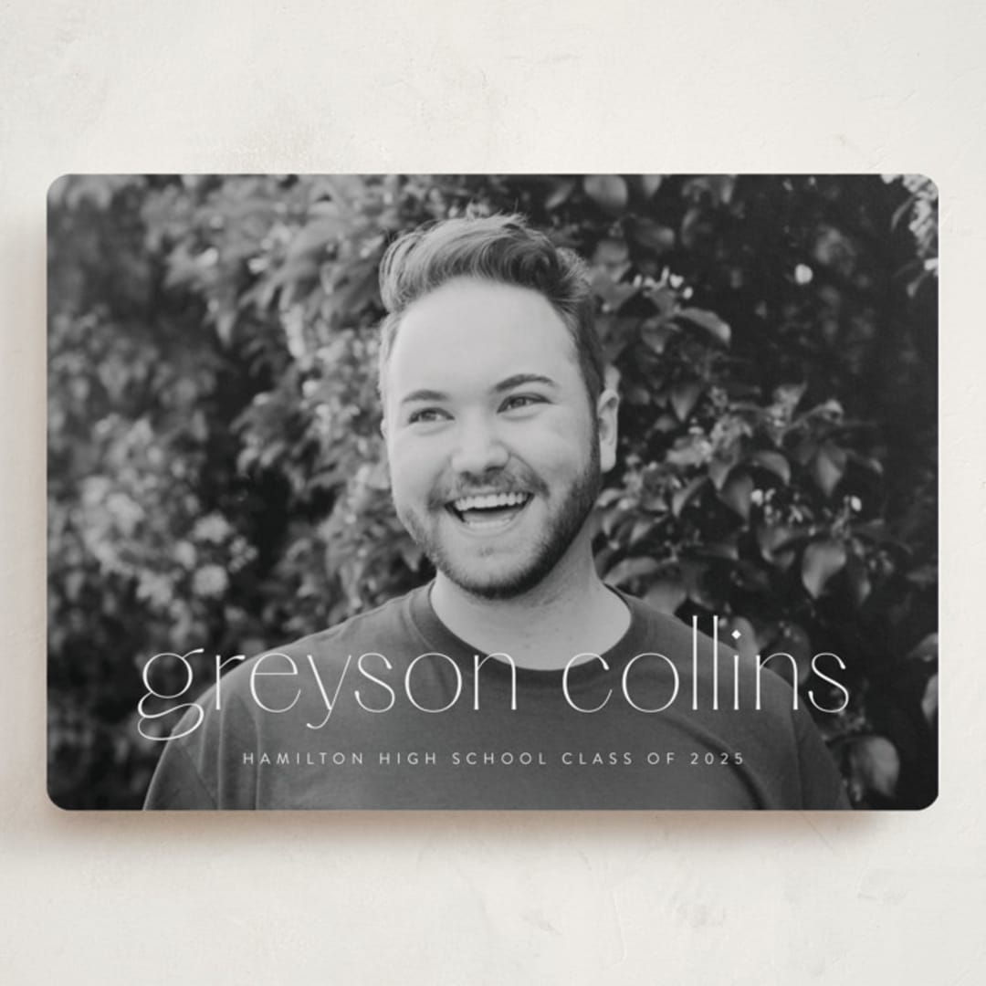 "Understated" - Graduation Announcements in Salt by Ekko Studio - Front