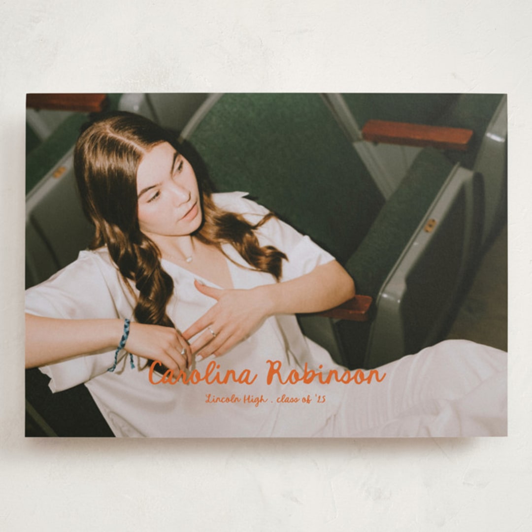 "The Edge" - Graduation Announcements in Mango by Gwen Bedat - Front