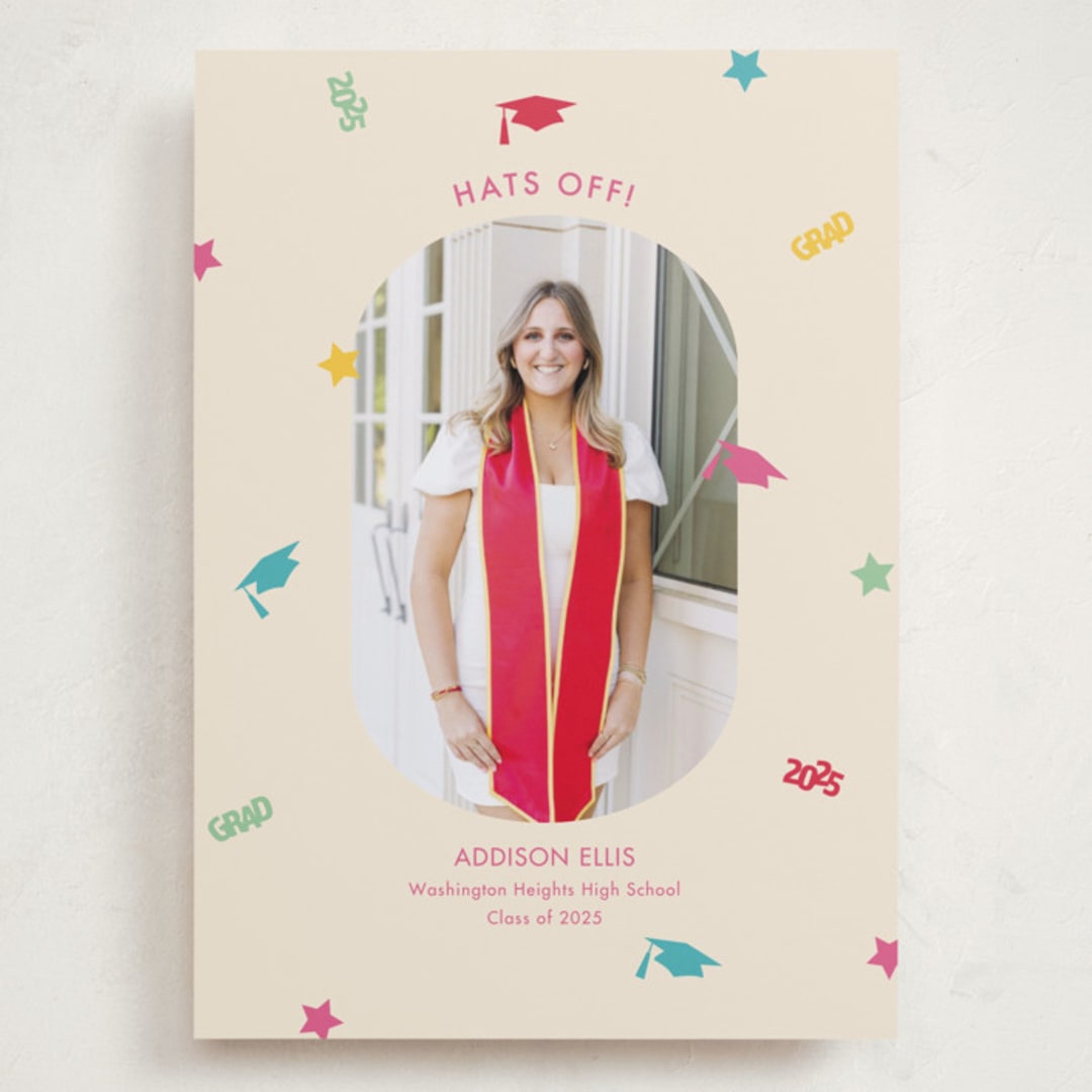 "Confetti Drop" - Graduation Announcements in Multi by Megan Cash - Front