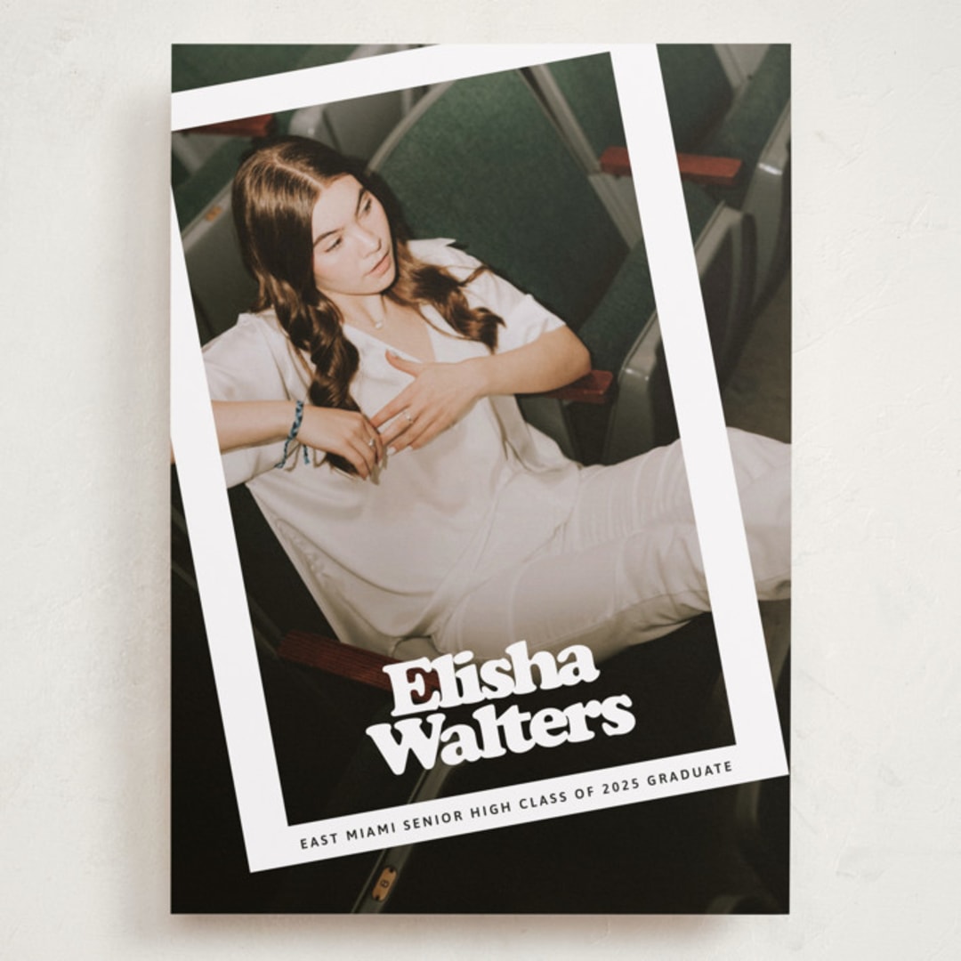 "Filter" - Graduation Announcements in Snow by Inkblot Design - Front