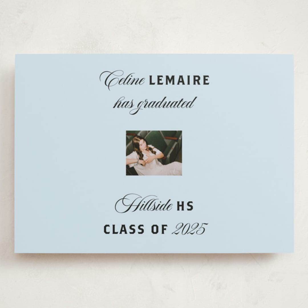"Popular" - Graduation Announcements in Sky by Claire - Front