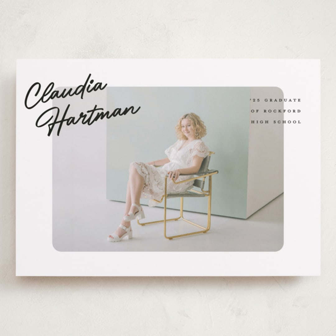 "Jot" - Graduation Announcements in Snow by Pixel and Hank - Front