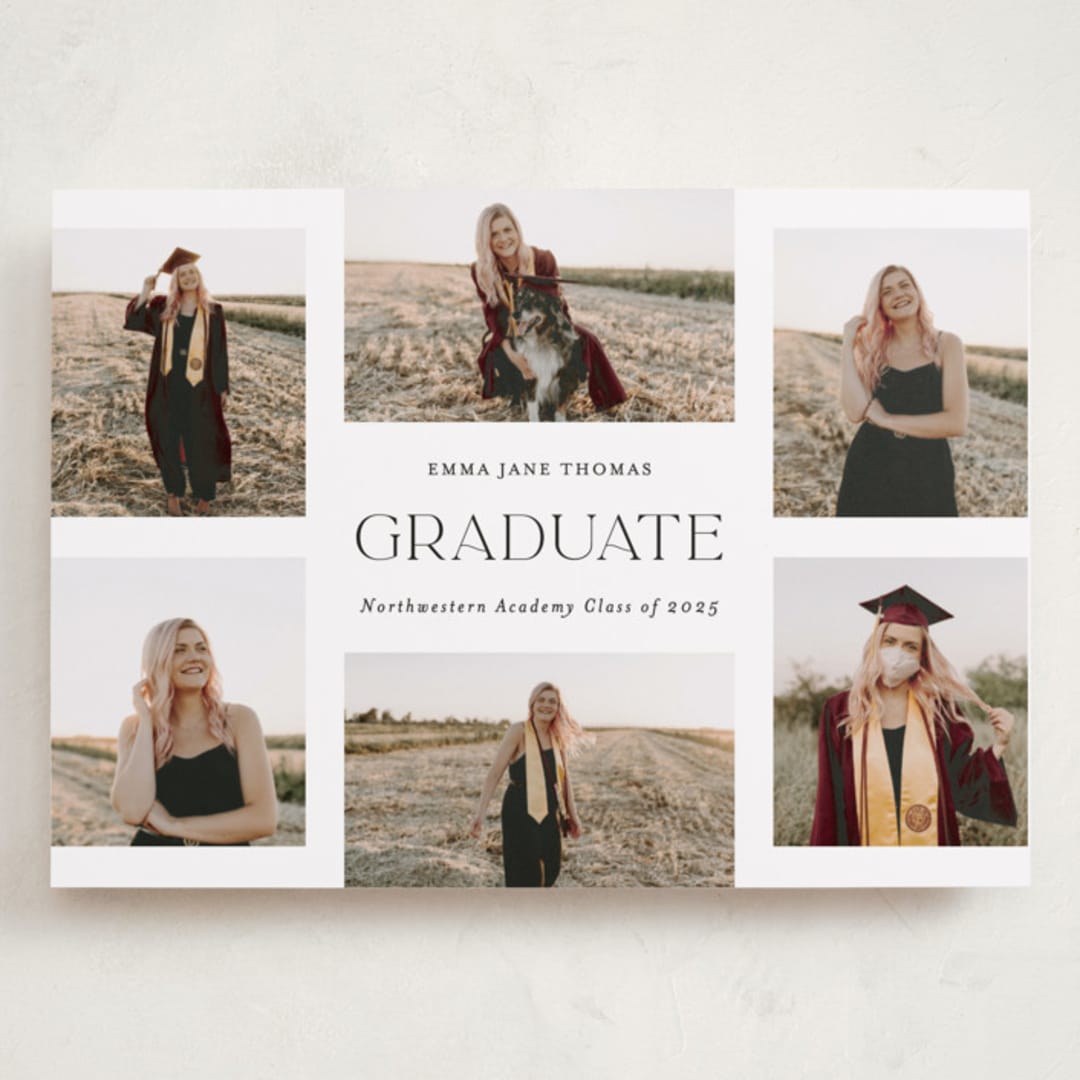 "Graduate Grid" - Graduation Announcements in Classic by Lehan Veenker - Front