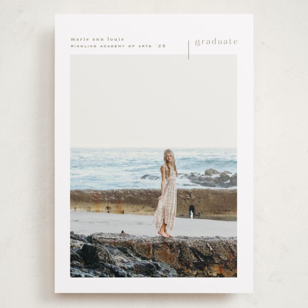 "Maine" - Graduation Announcements in Stone by chocomocacino - Front