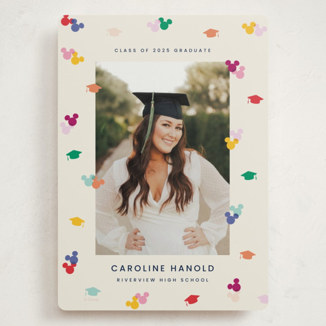 "Disney's Mickey Confetti" - Graduation Announcements in Multi by Ellen Schlegelmilch - Front