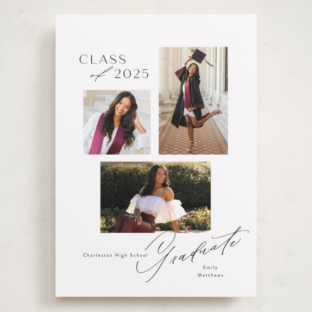 "Aspire" - Graduation Announcements in Cotton by Melanie Kosuge - Front