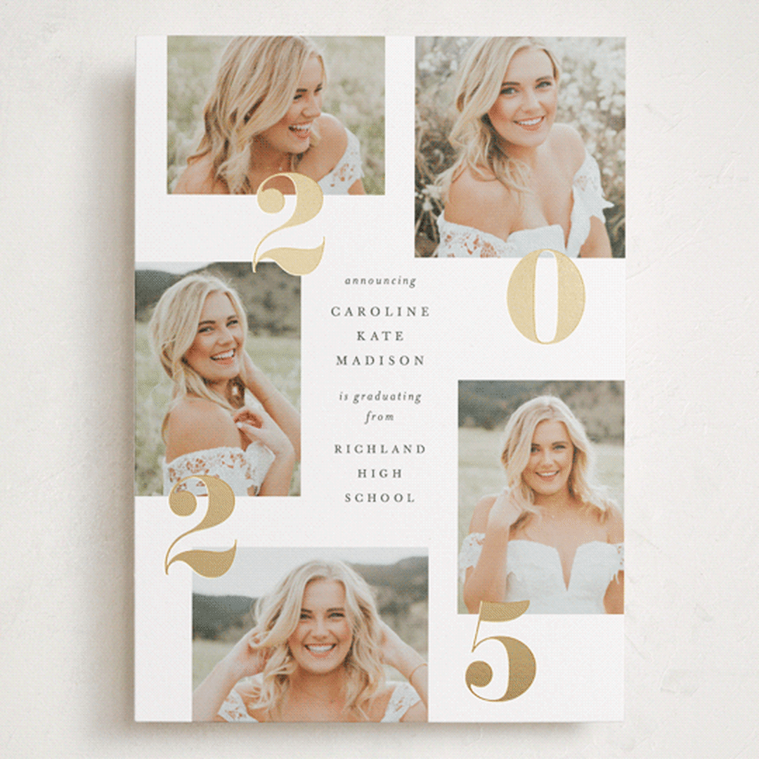 "staggered" - Graduation Announcements in Cloud by Lauren Chism - Front