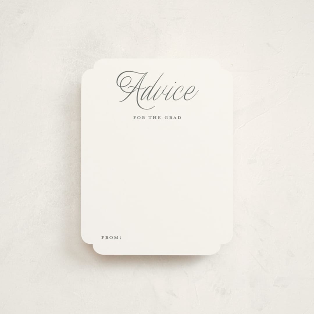 "Swooping" - Graduation Insert Cards in Cotton by Carmia Jordaan - Front