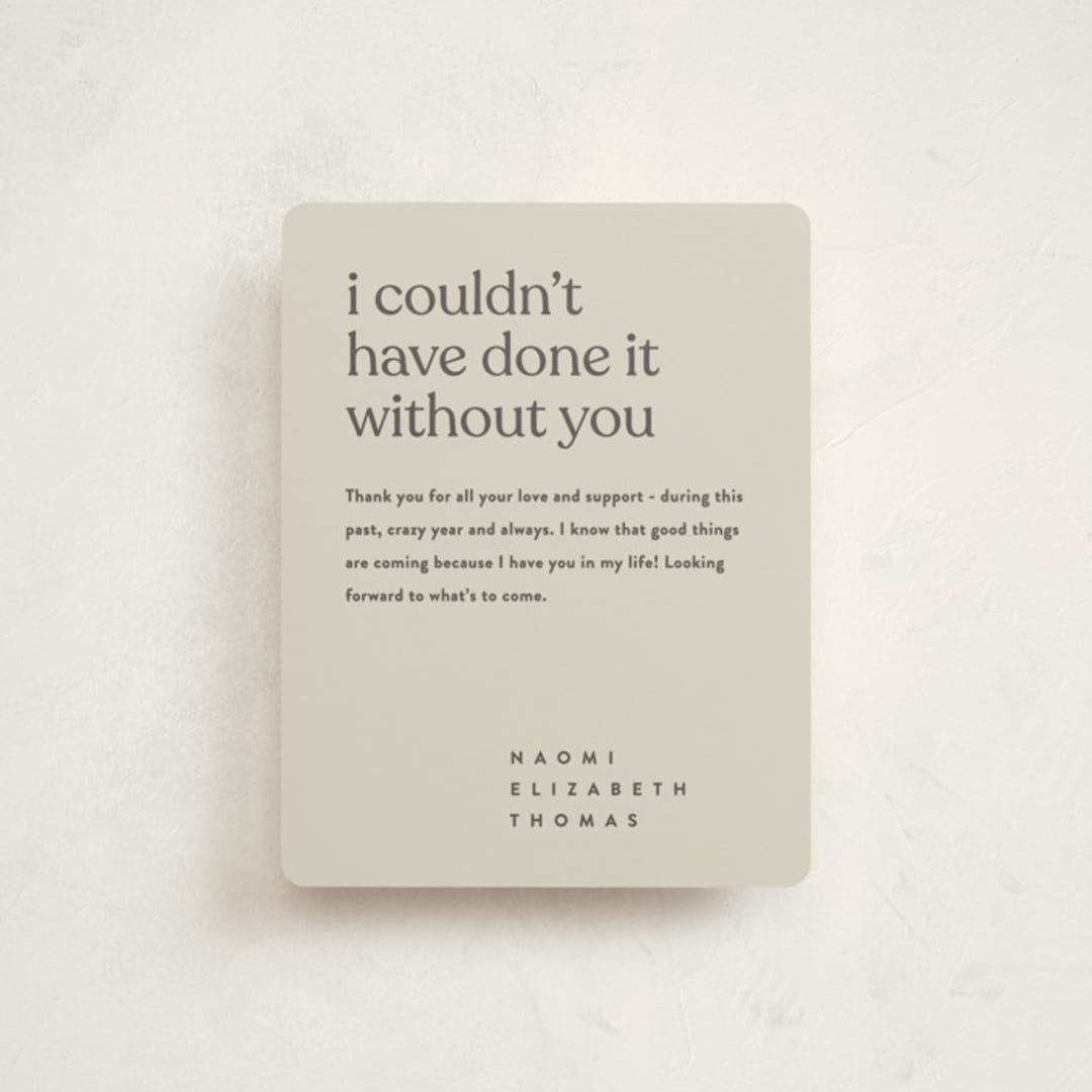 "Minimal Modern" - Graduation Insert Cards in Sand by JoAnn Jinks - Front