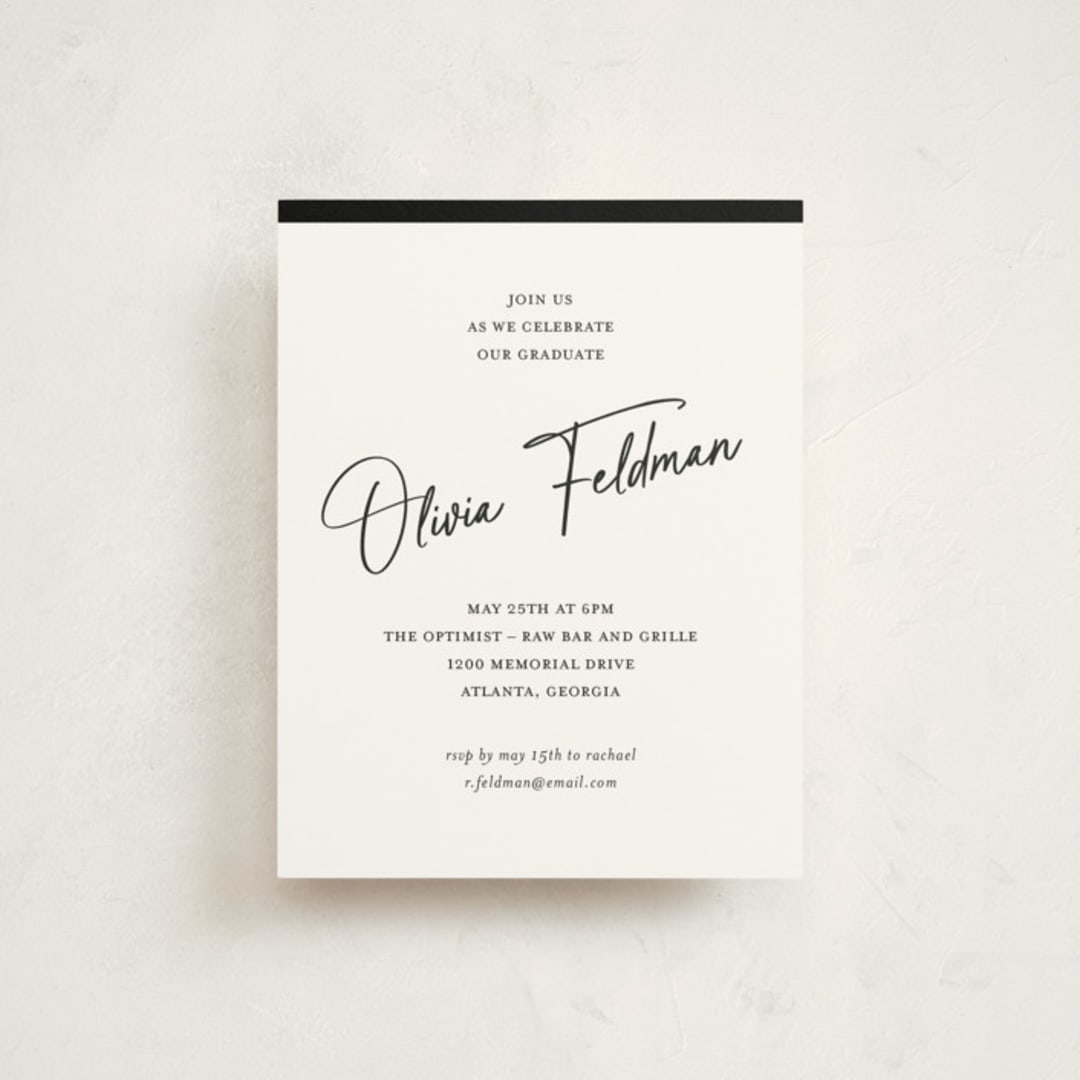 "Lift Off" - Graduation Insert Cards in Ink by Paper Raven Co. - Front