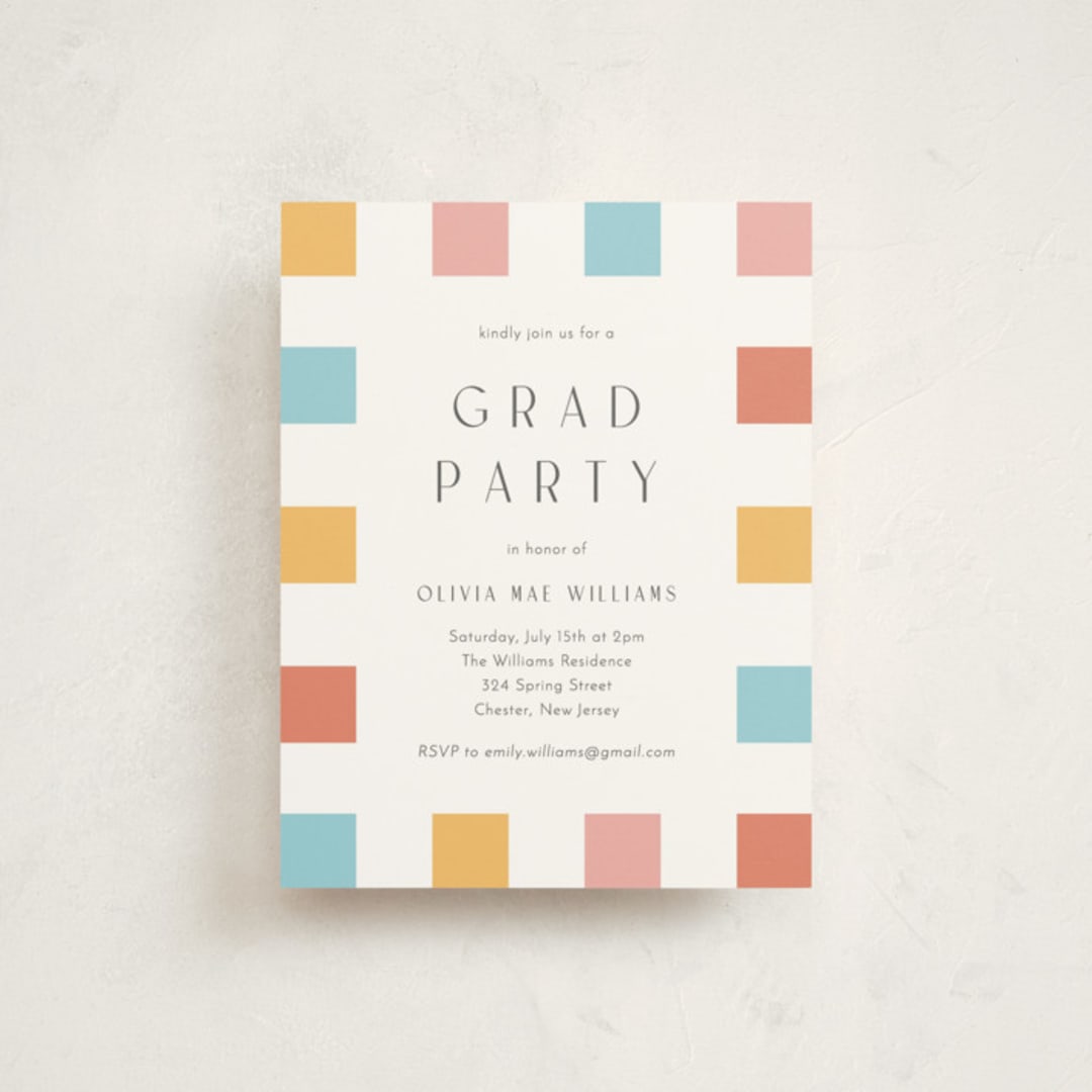 "Stacking Up" - Graduation Insert Cards in Cinnamon by Randi Cirelli - Front