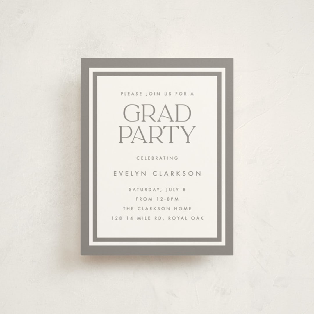 "Structural" - Graduation Insert Cards in Snowdrop by Snow and Ivy - Front