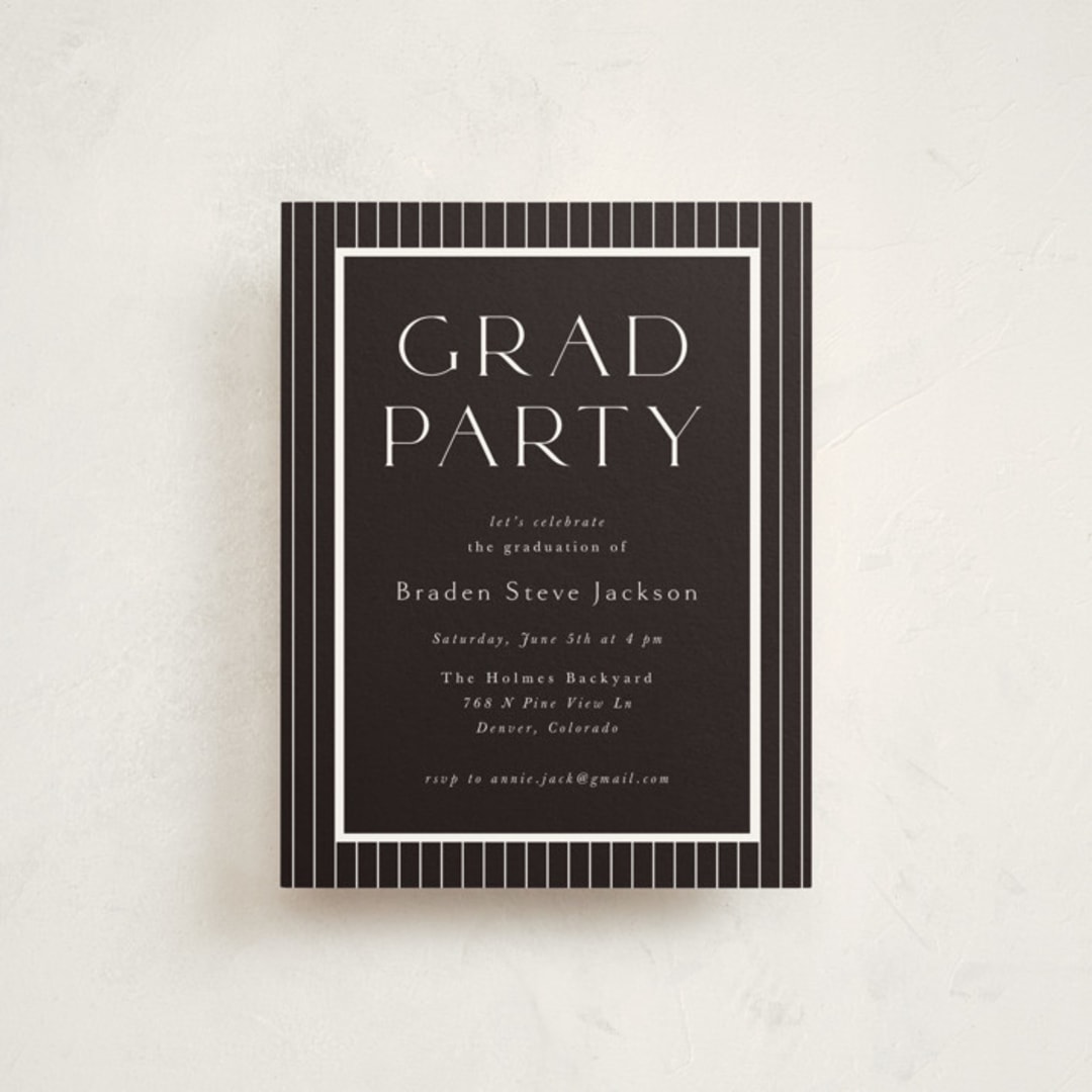 "Classy Graduate" - Graduation Insert Cards in Salt by Stephanie Hawkes - Front