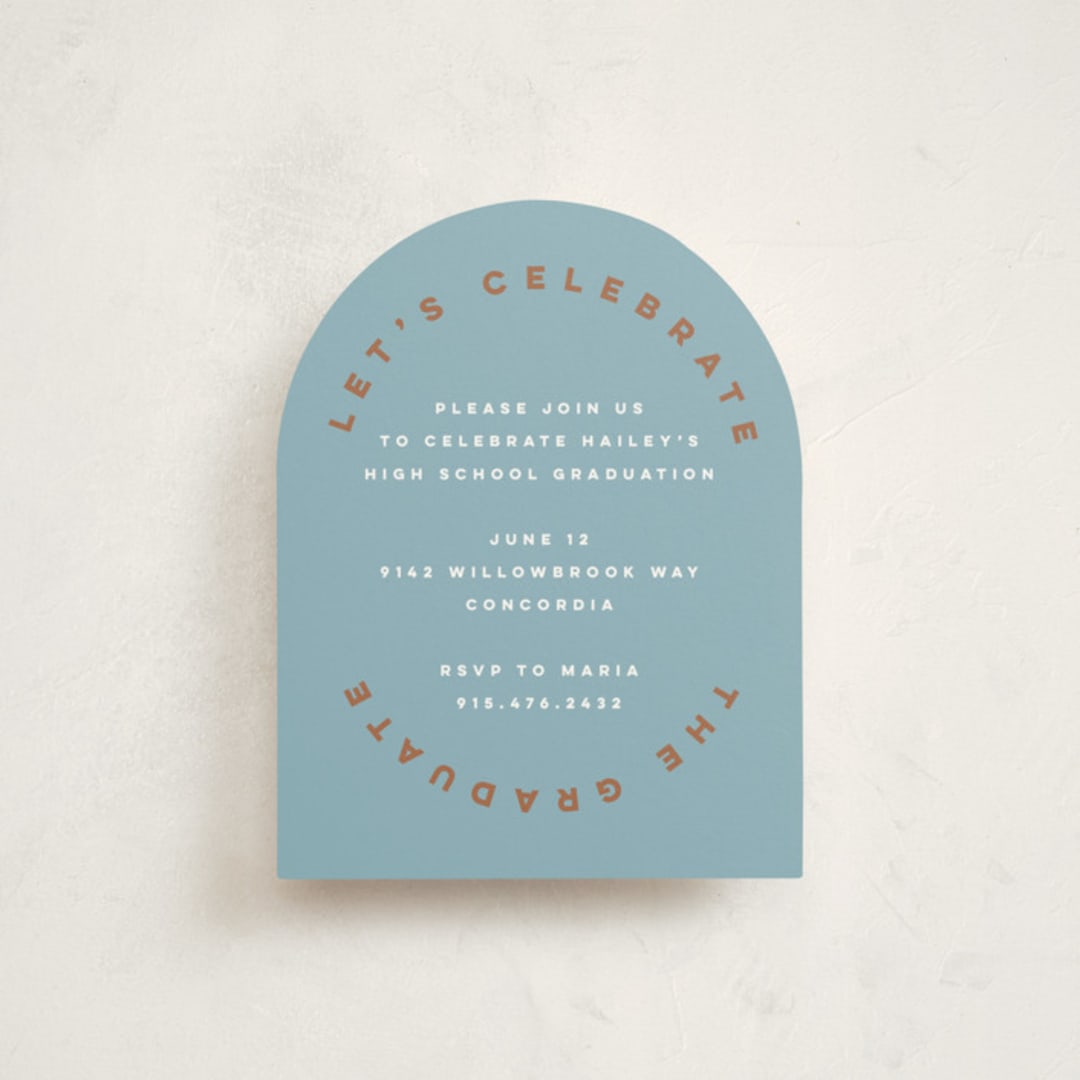 "Circlet" - Graduation Insert Cards in Powder by Ellis - Front