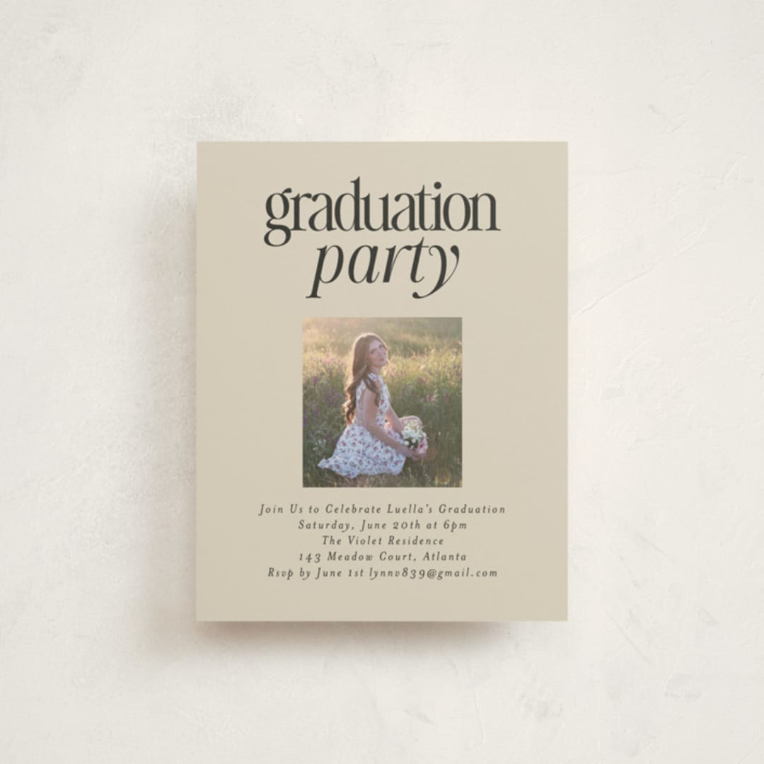 "graduate aesthetic" - Graduation Insert Cards in Cream by Lori Wemple - Front