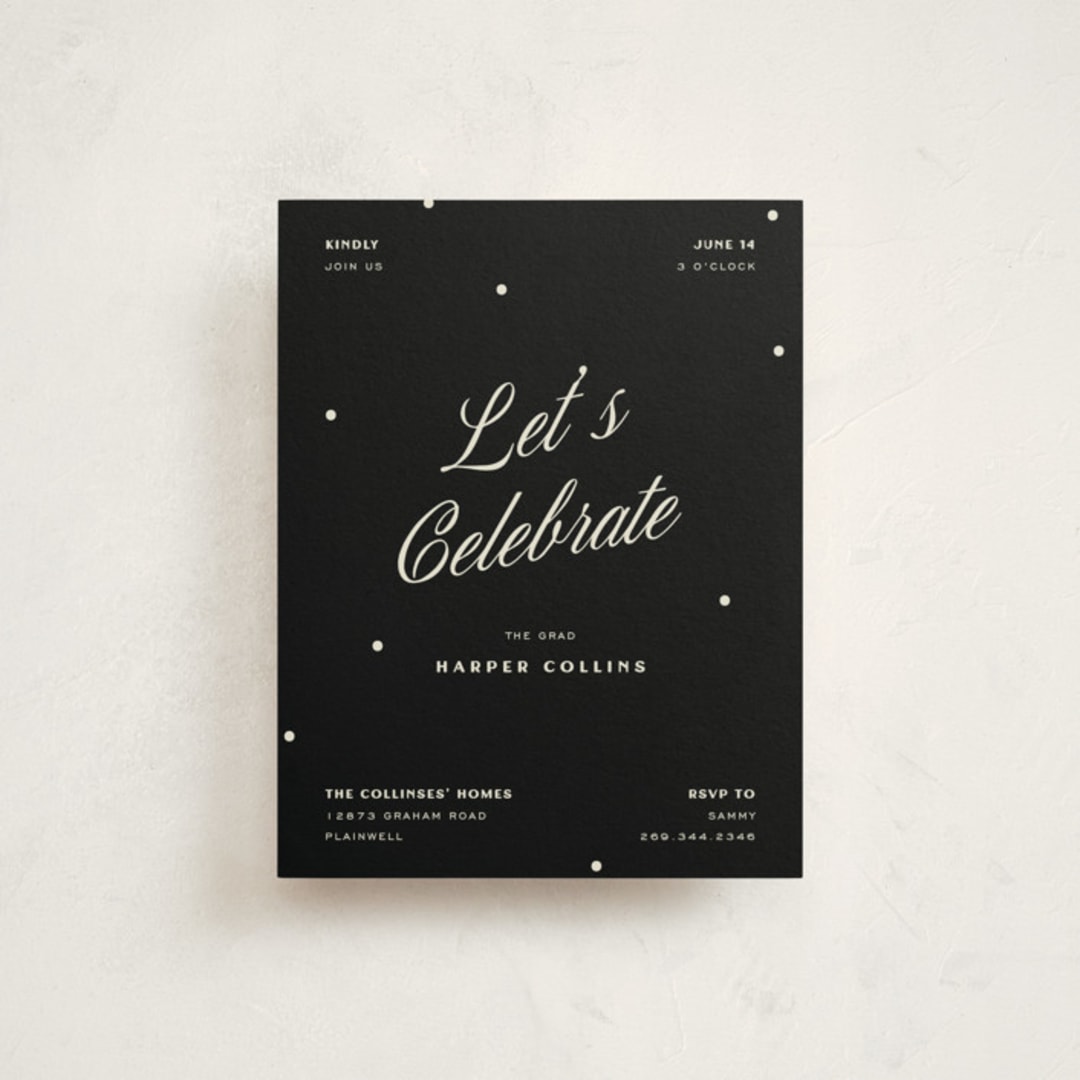 "The Modern" - Graduation Insert Cards in Butter by Pixel and Hank - Front