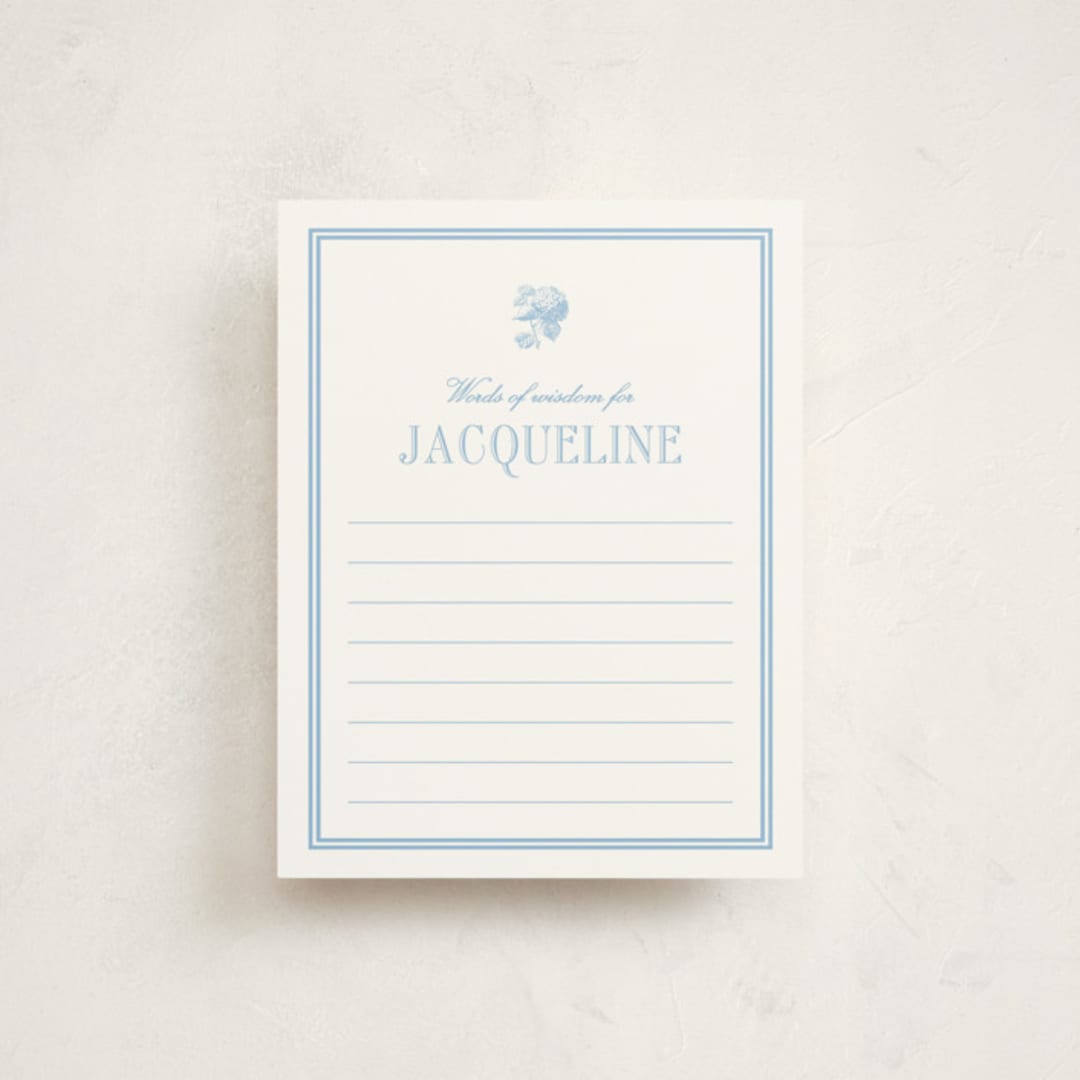 "Chesapeake" - Graduation Insert Cards in Sky Blue by Megan Davis - Front