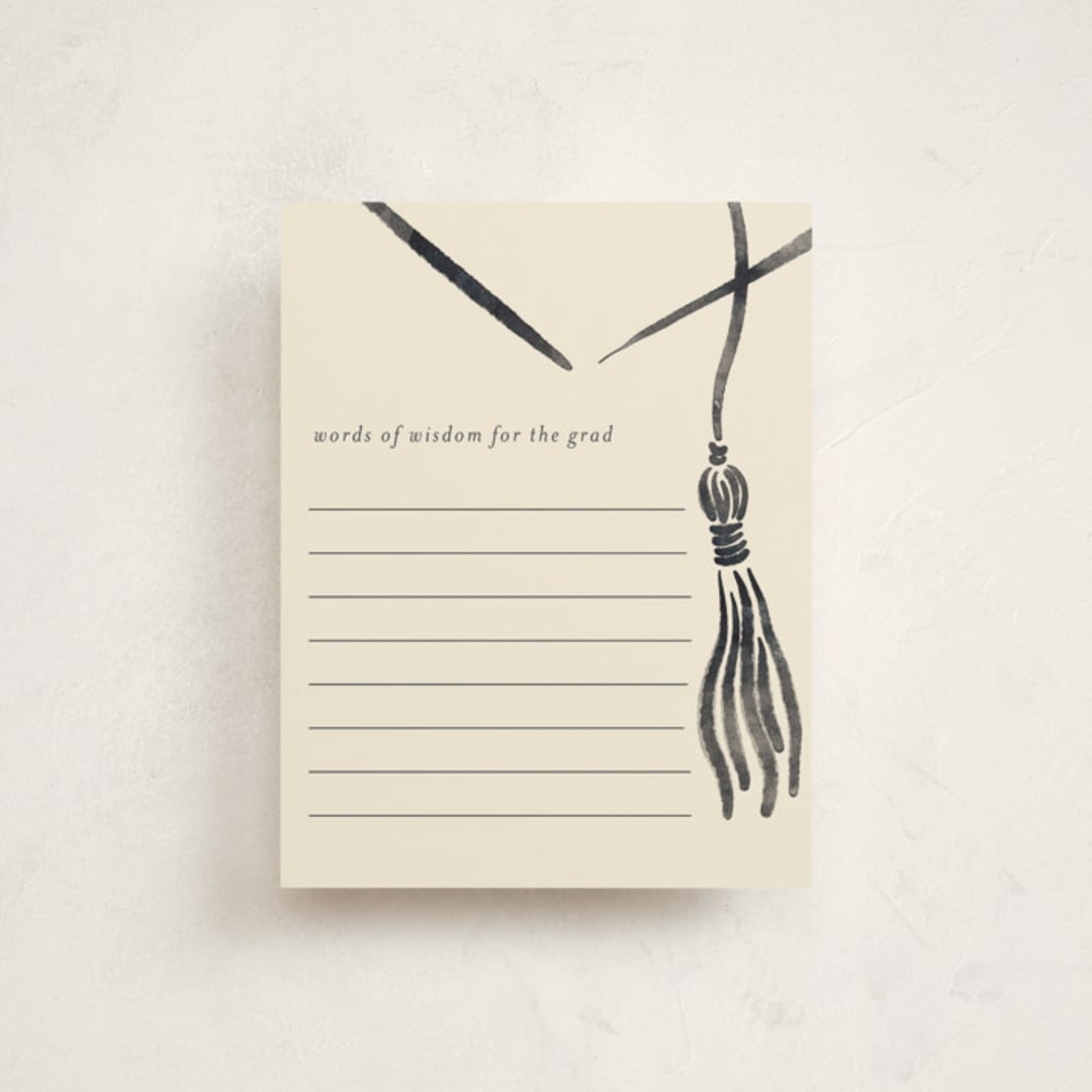 "Inked" - Graduation Insert Cards in Ink by Jamie Alexander - Front