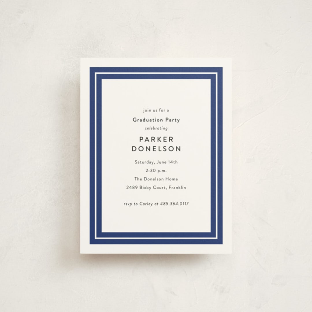 "Class Tradition" - Graduation Insert Cards in Blueberry by Jessica Williams - Front