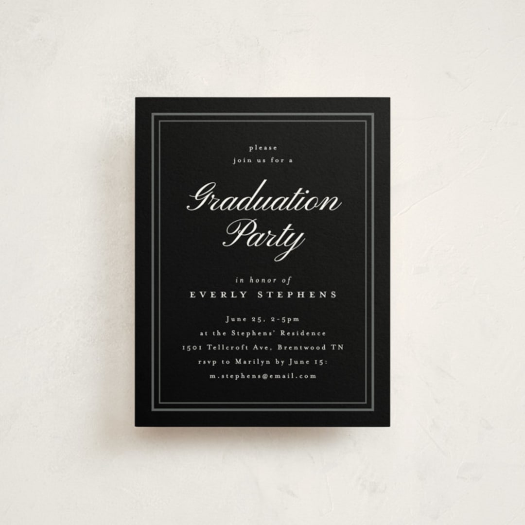 "Exemplar" - Graduation Insert Cards in Ink by Melanie Kosuge - Front