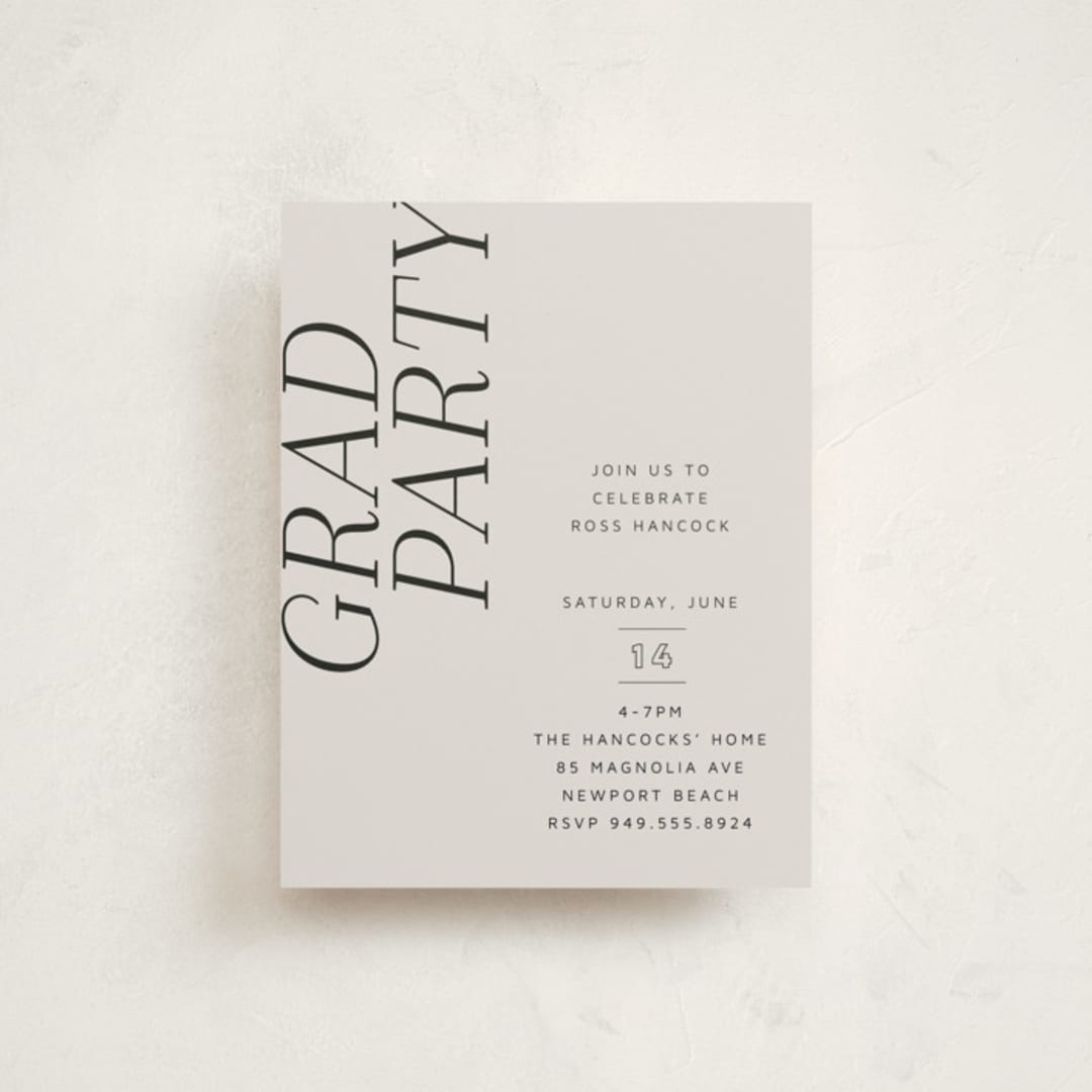 "Fashion" - Graduation Insert Cards in Stone by Stacey Day - Front